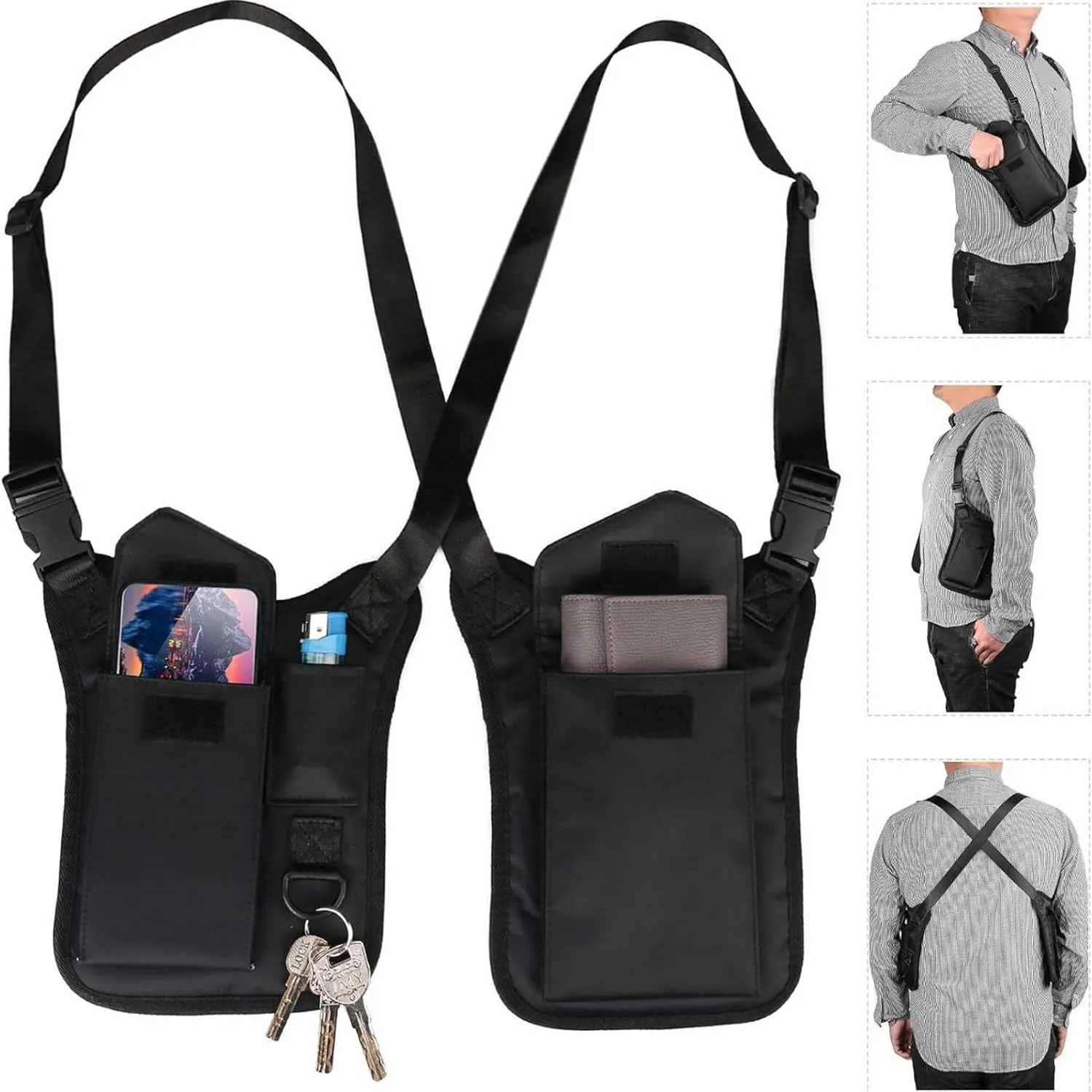 🔒 Anti-Theft Hidden Underarm Strap Wallet Holster – Keep Your Valuables Safe & Secure! 🔒