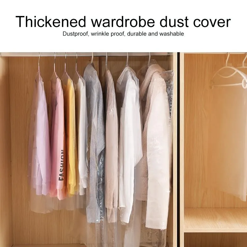 100 Disposable Dust Bags - 60X100Cm - Thick Pe Material - Transparent