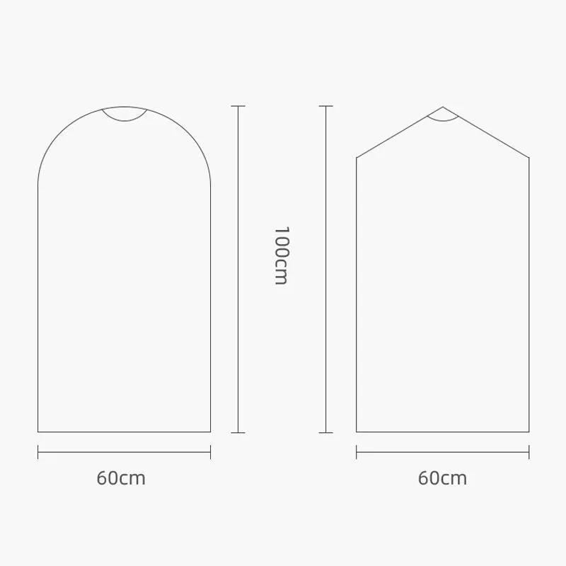 100 Disposable Dust Bags - 60X100Cm - Thick Pe Material - Transparent