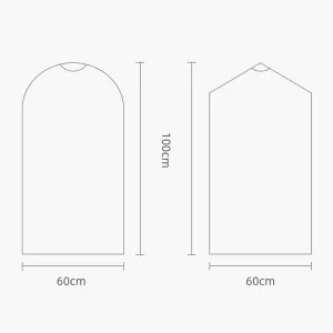 100 Disposable Dust Bags - 60X100Cm - Thick Pe Material - Transparent