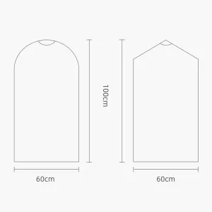 100 Disposable Transparent Dust Bags - 60X100Cm - Pp Material