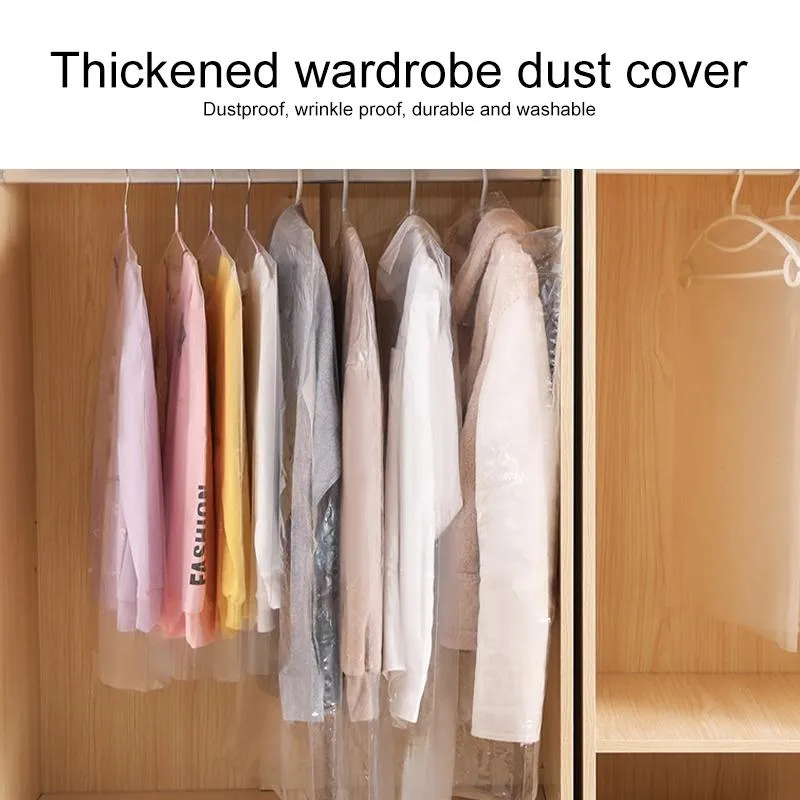 100 Disposable Transparent Dust Bags - 60X100Cm - Pp Material