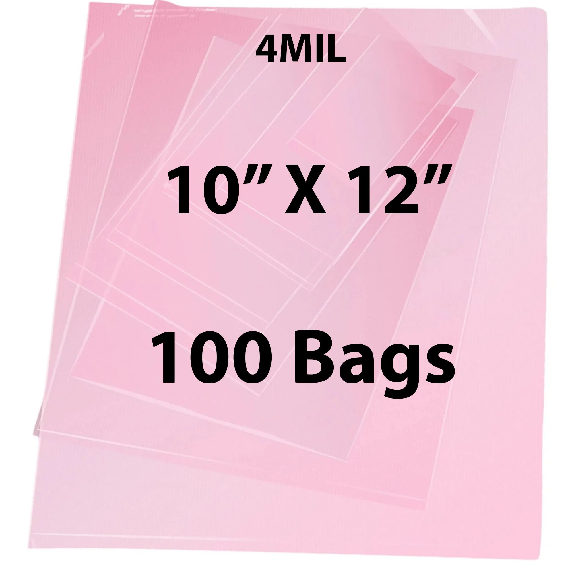 10X12 inches Pink Anti Static Bags 4 Mil Flat