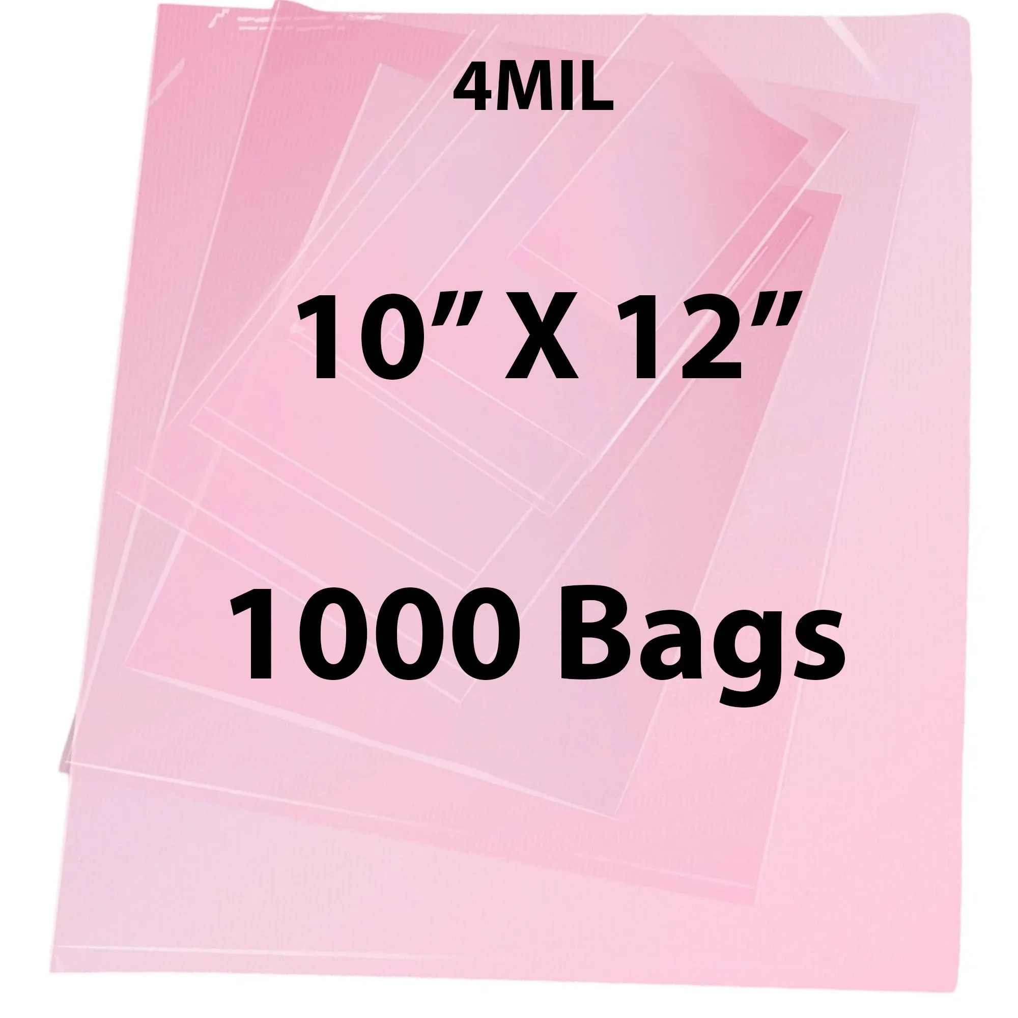 10X12 inches Pink Anti Static Bags 4 Mil Flat