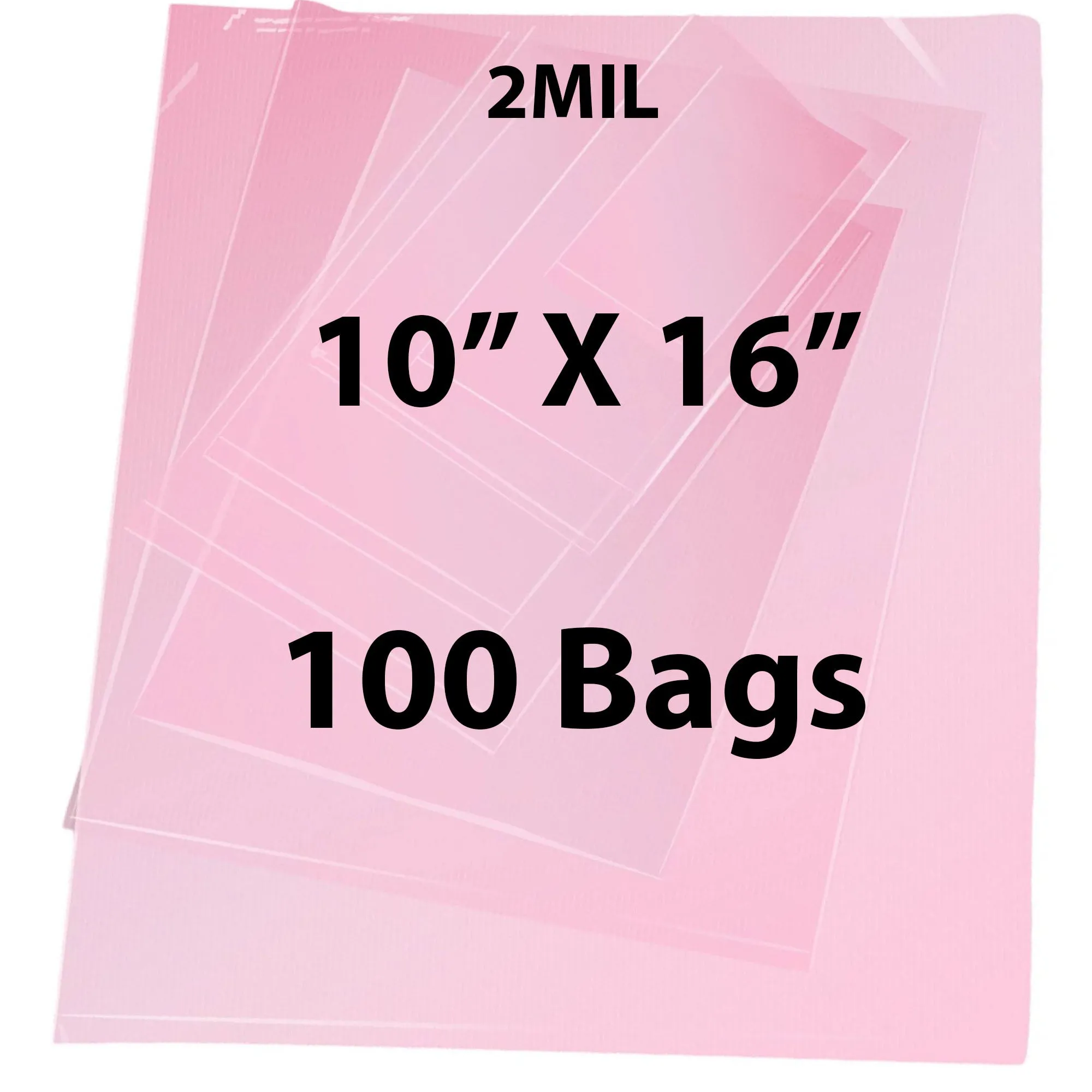 10X16 inches Pink Anti Static Bags 2 Mil Flat