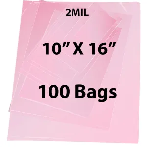 10X16 inches Pink Anti Static Bags 2 Mil Flat
