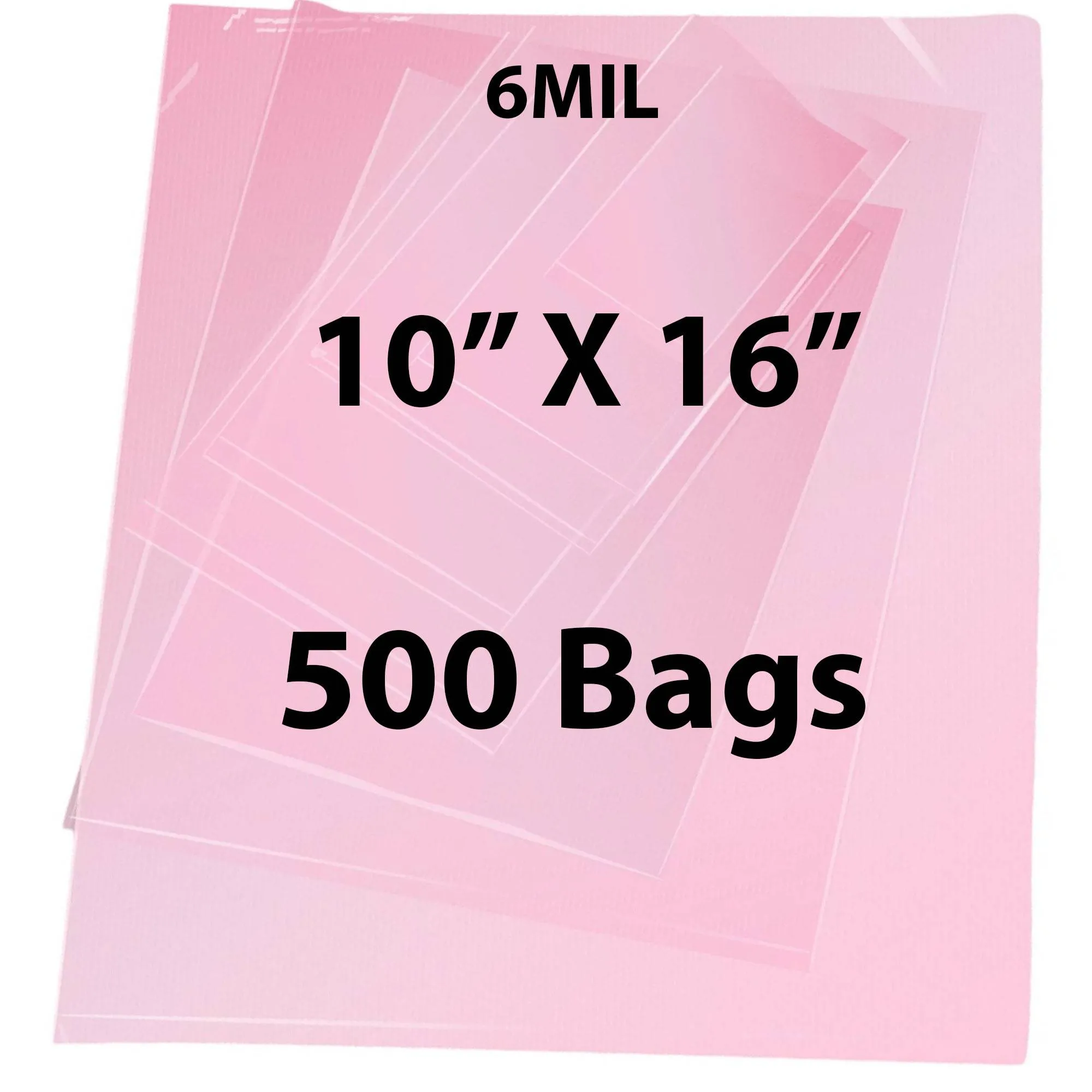 10X16 inches Pink Anti Static Bags 6 Mil Flat