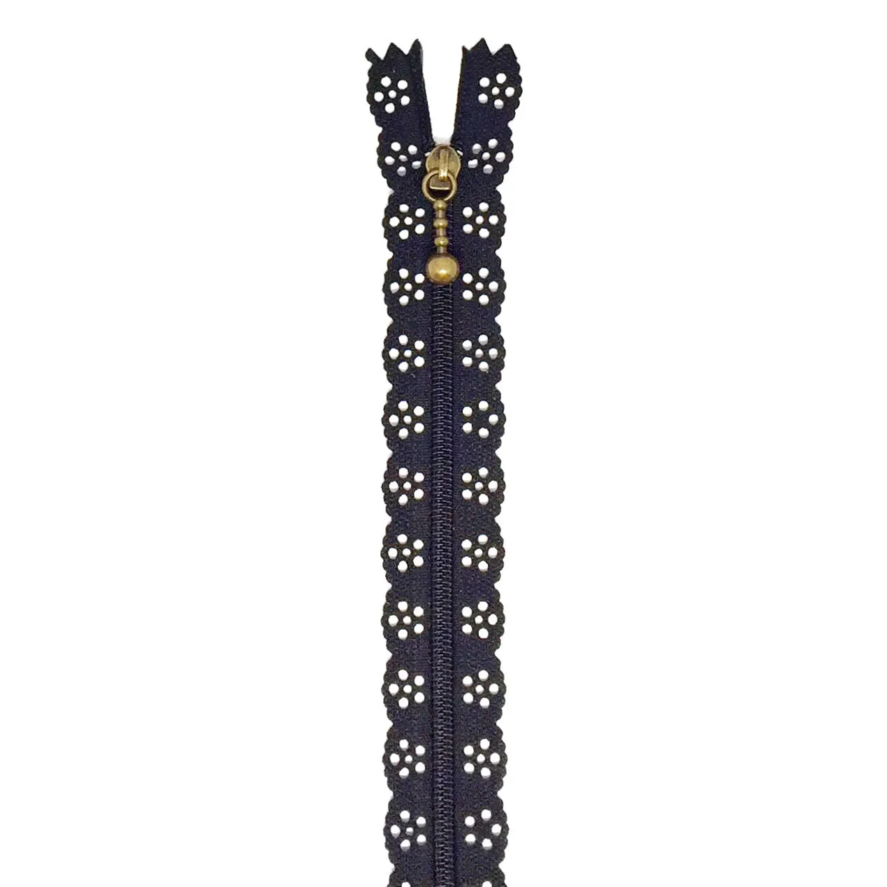 12" Lace Zipper in Black