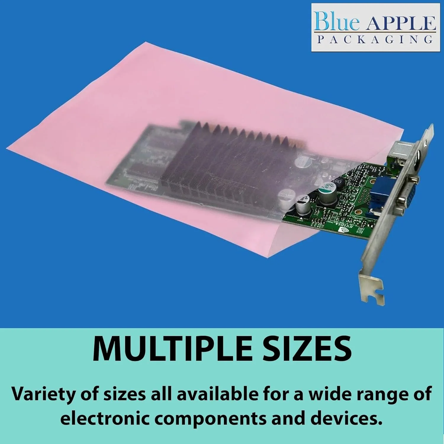 12X15 inches Pink Anti Static Bags 4 Mil Flat