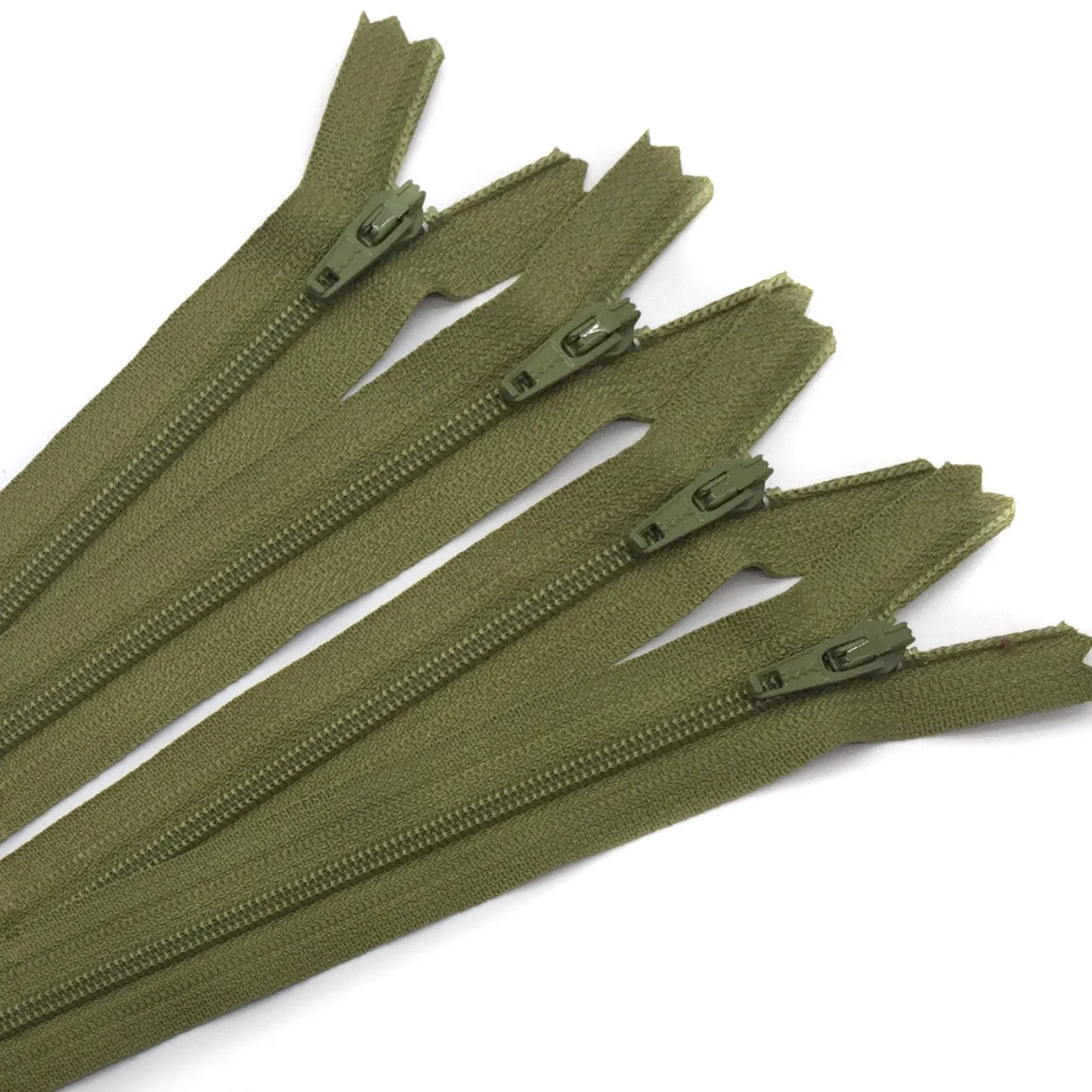 14" Zipper in Mossy by Atkinson Designs