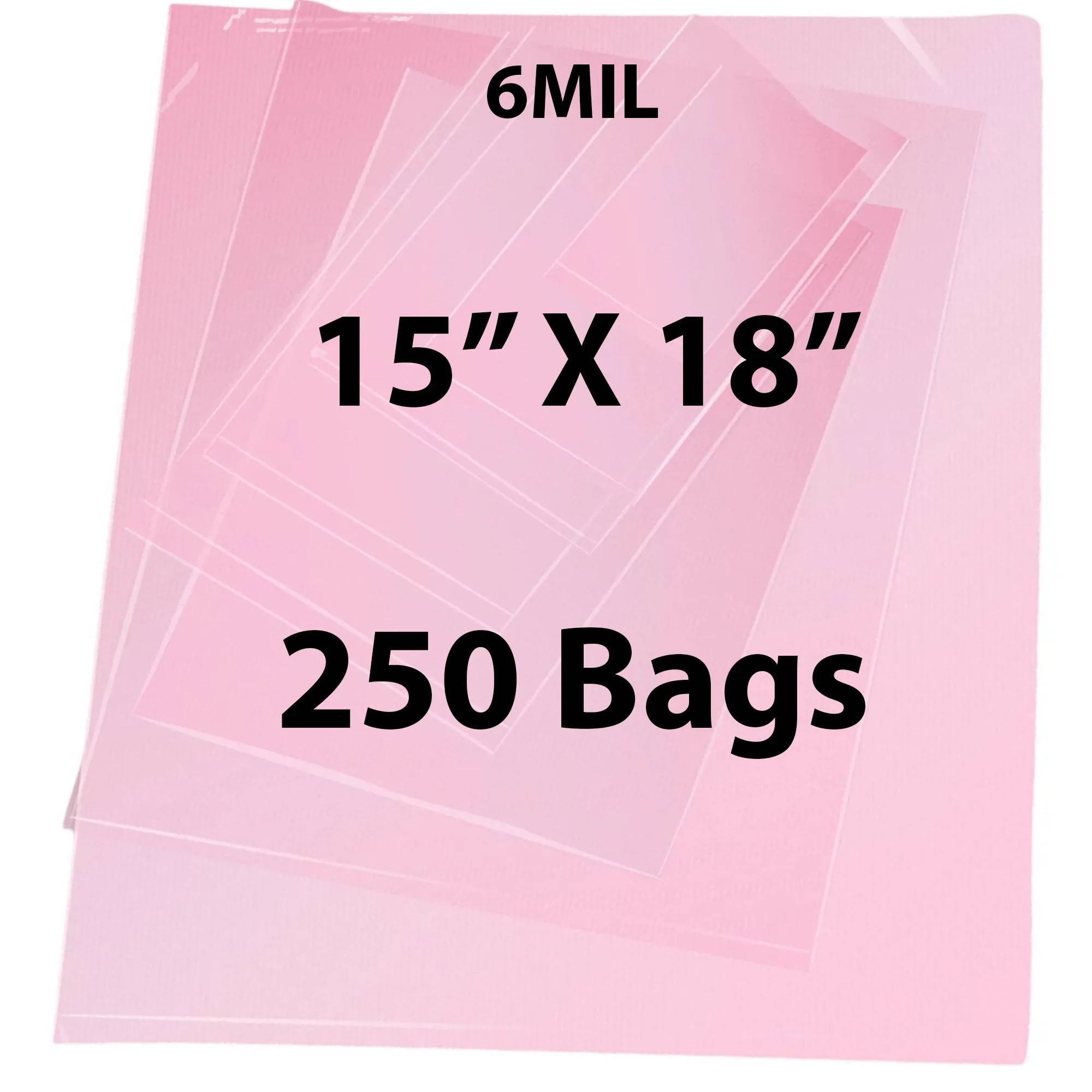 15X18 inches Pink Anti Static Bags 6 Mil Flat