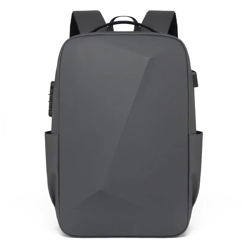 2025 explosion Hard shell backpack Business password lock Anti-theft computer bag Urban commuter backpack USB