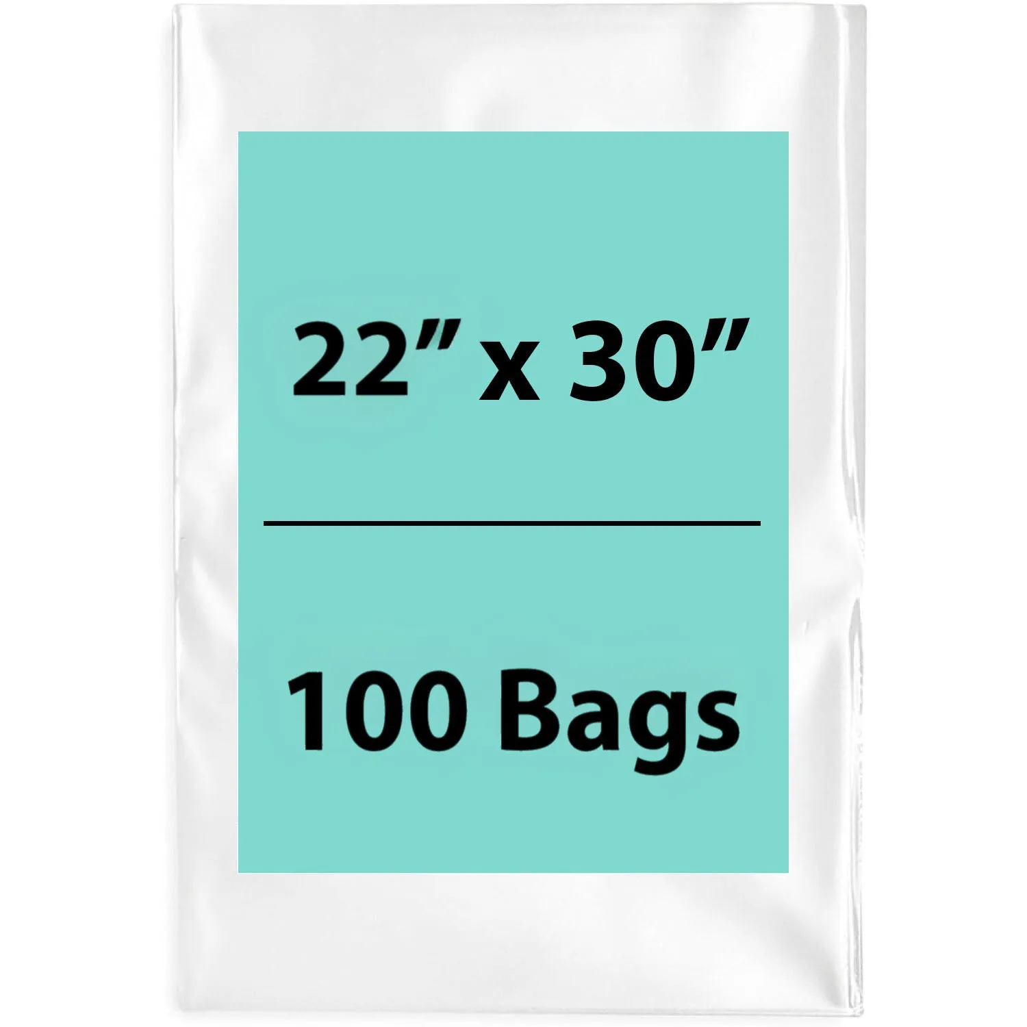 22X30 inches Clear Flat Poly Bags 4Mil Open Top (LDPE)
