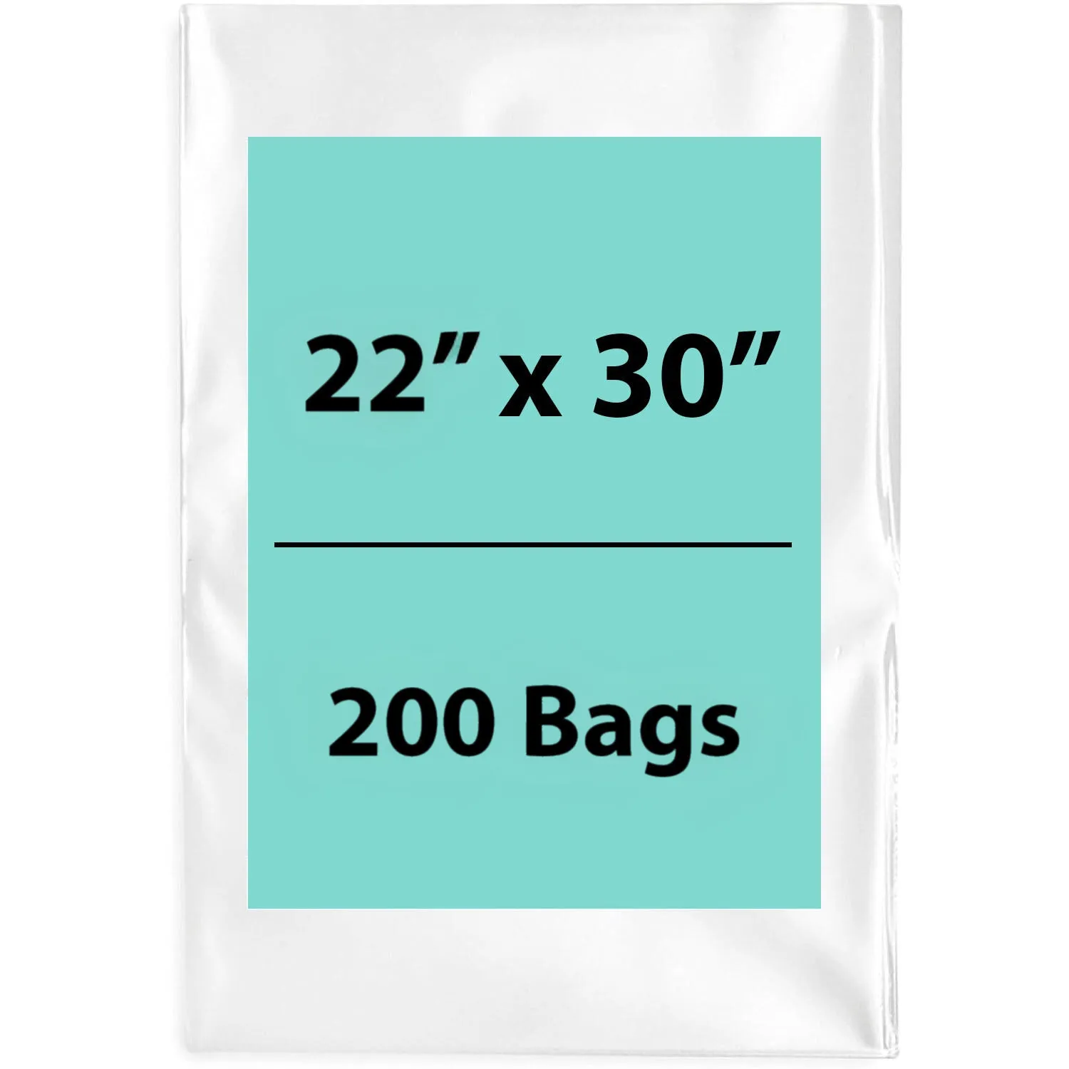 22X30 inches Clear Flat Poly Bags 4Mil Open Top (LDPE)