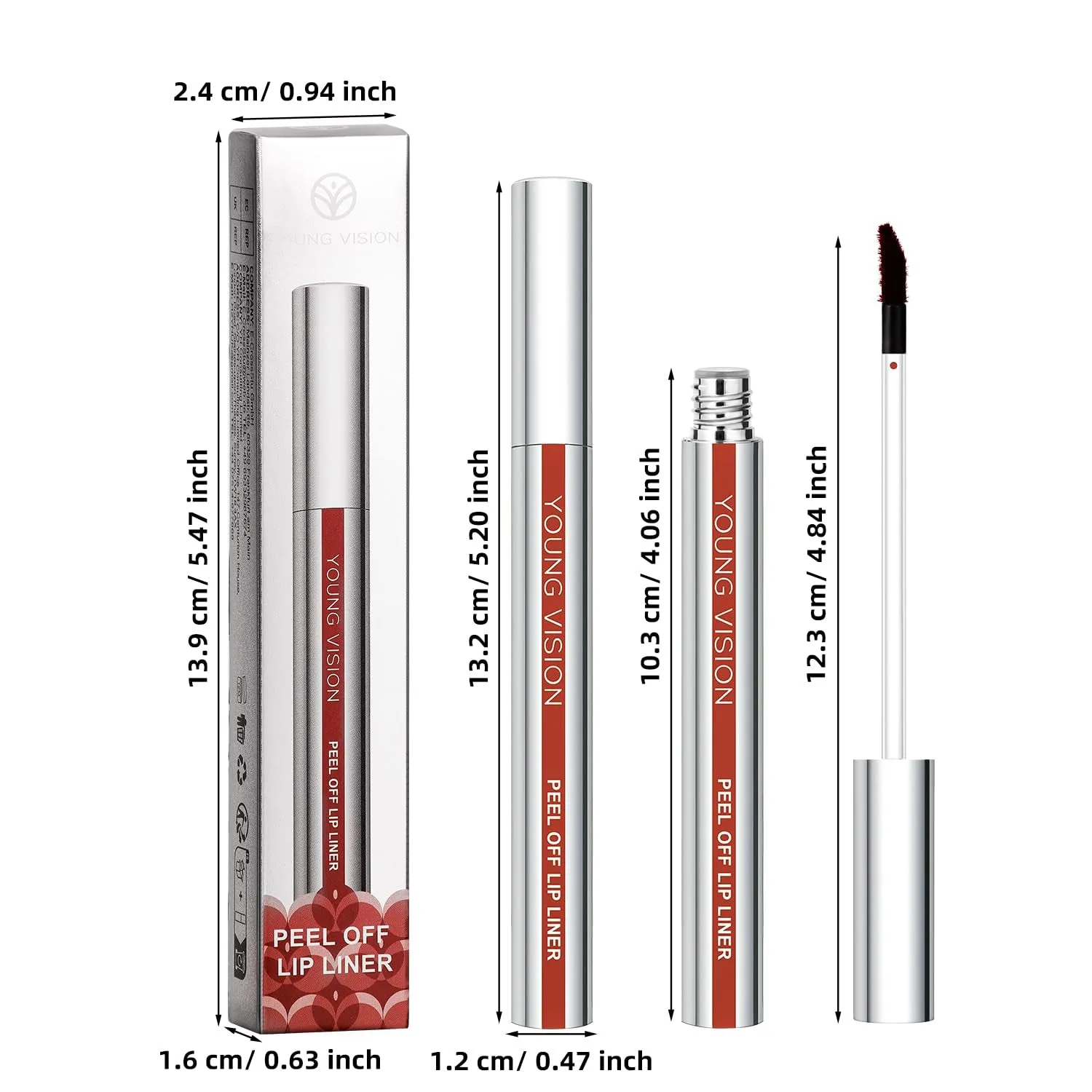 3-Pc Peel off Lip Liner Stain Set, Tattoo Peel off Lipliner, Matte Finish, Waterproof, Nude Matte Lip Contour for Women Makeup, Precise Lip Definition, Gift Set