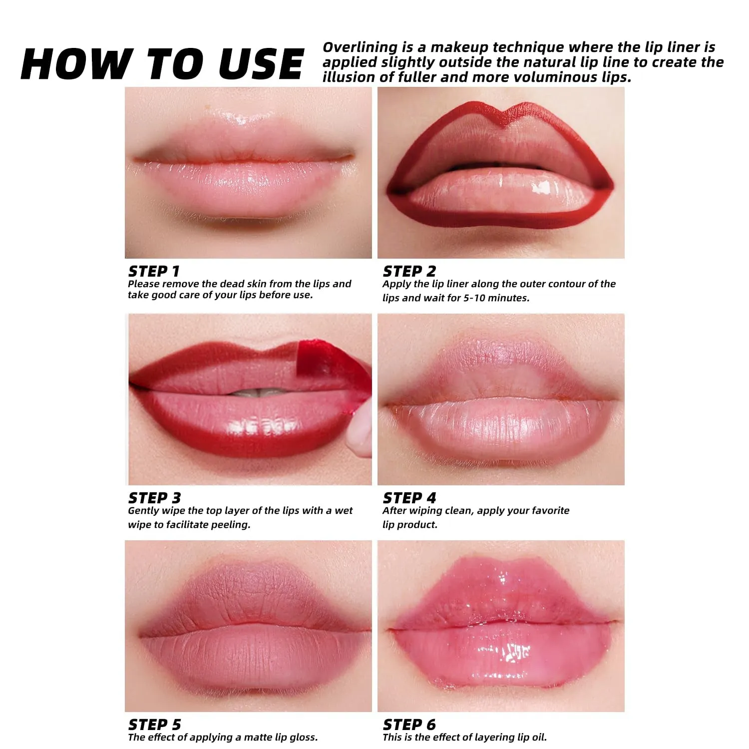 3-Pc Peel off Lip Liner Stain Set, Tattoo Peel off Lipliner, Matte Finish, Waterproof, Nude Matte Lip Contour for Women Makeup, Precise Lip Definition, Gift Set