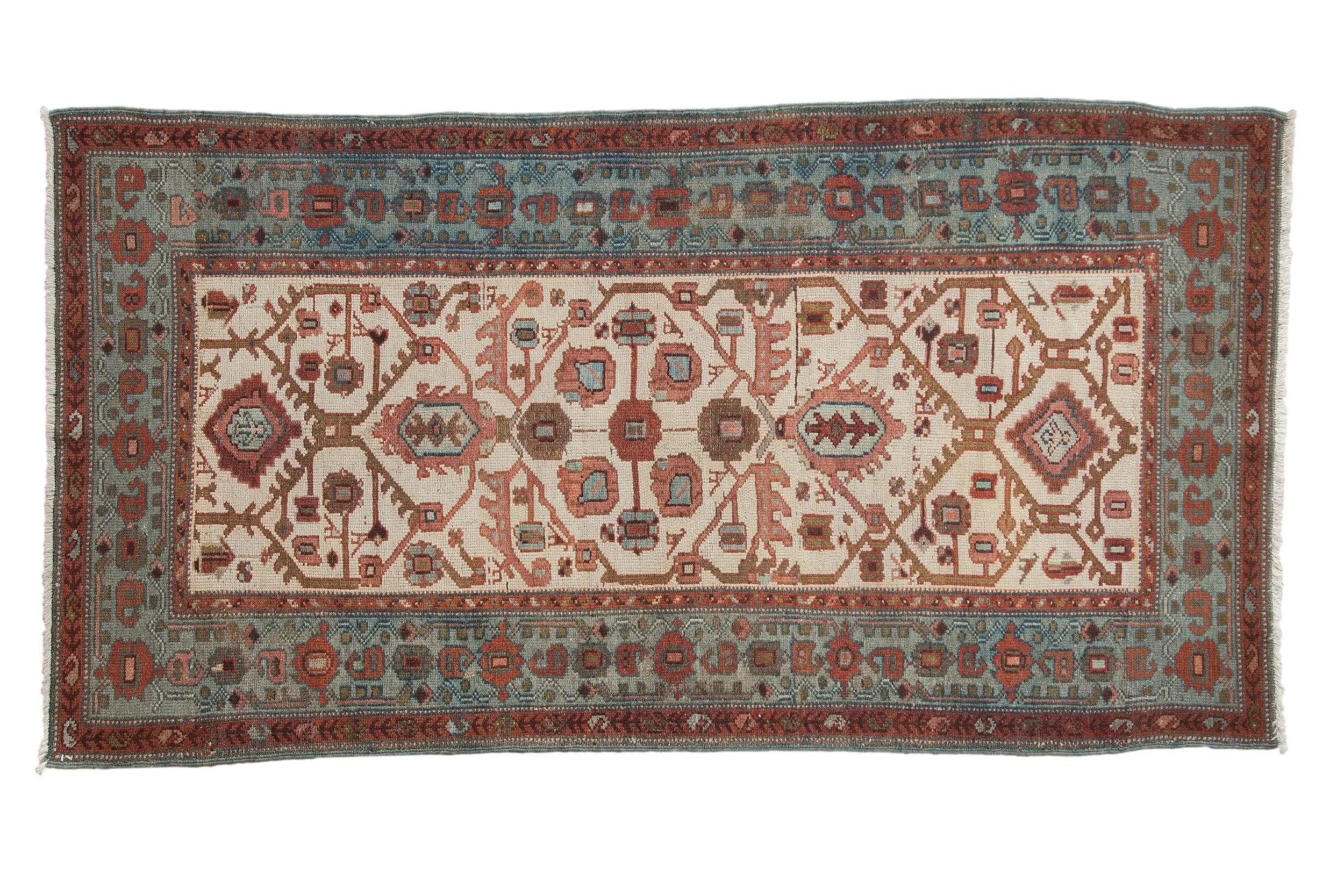 3x6 Vintage Distressed Hamadan Rug Runner