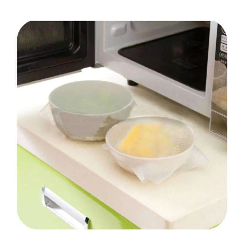 4pcs/set Silicone Wraps - Keep Your Food Fresh Longer!