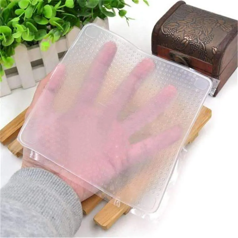 4pcs/set Silicone Wraps - Keep Your Food Fresh Longer!