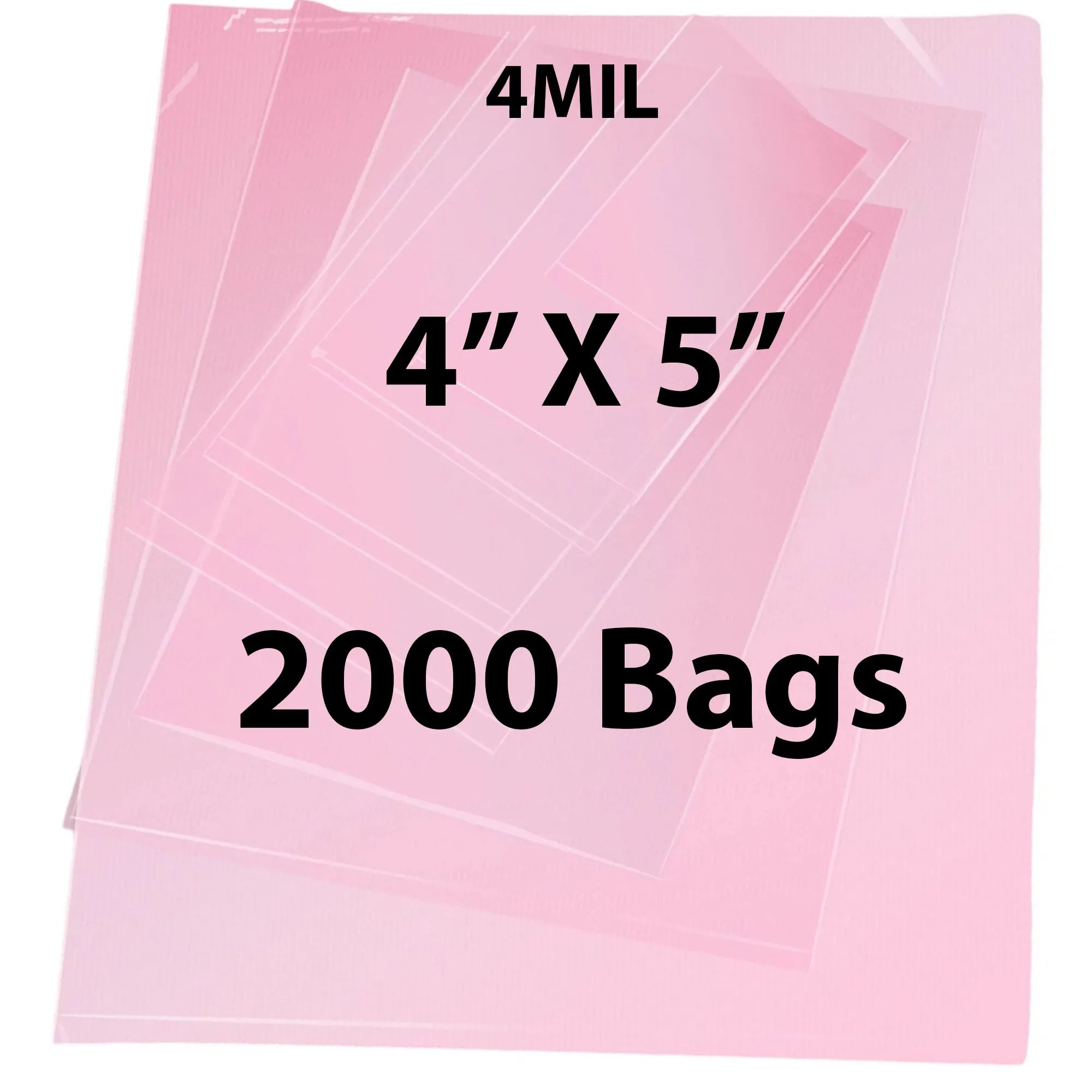 4X5 inches Pink Anti Static Bags 4 Mil Flat