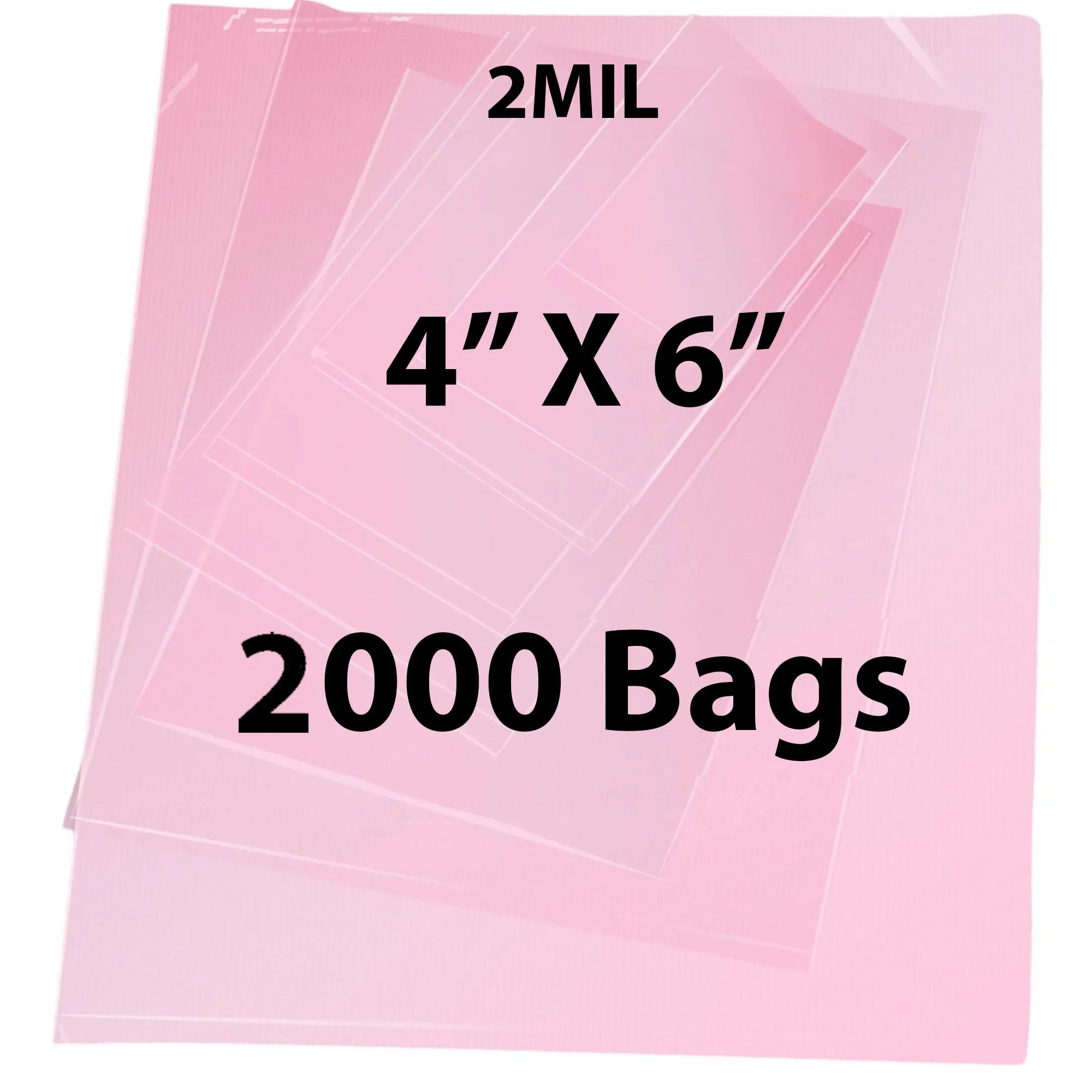 4X6 inches Pink Anti Static Bags 2 Mil Flat