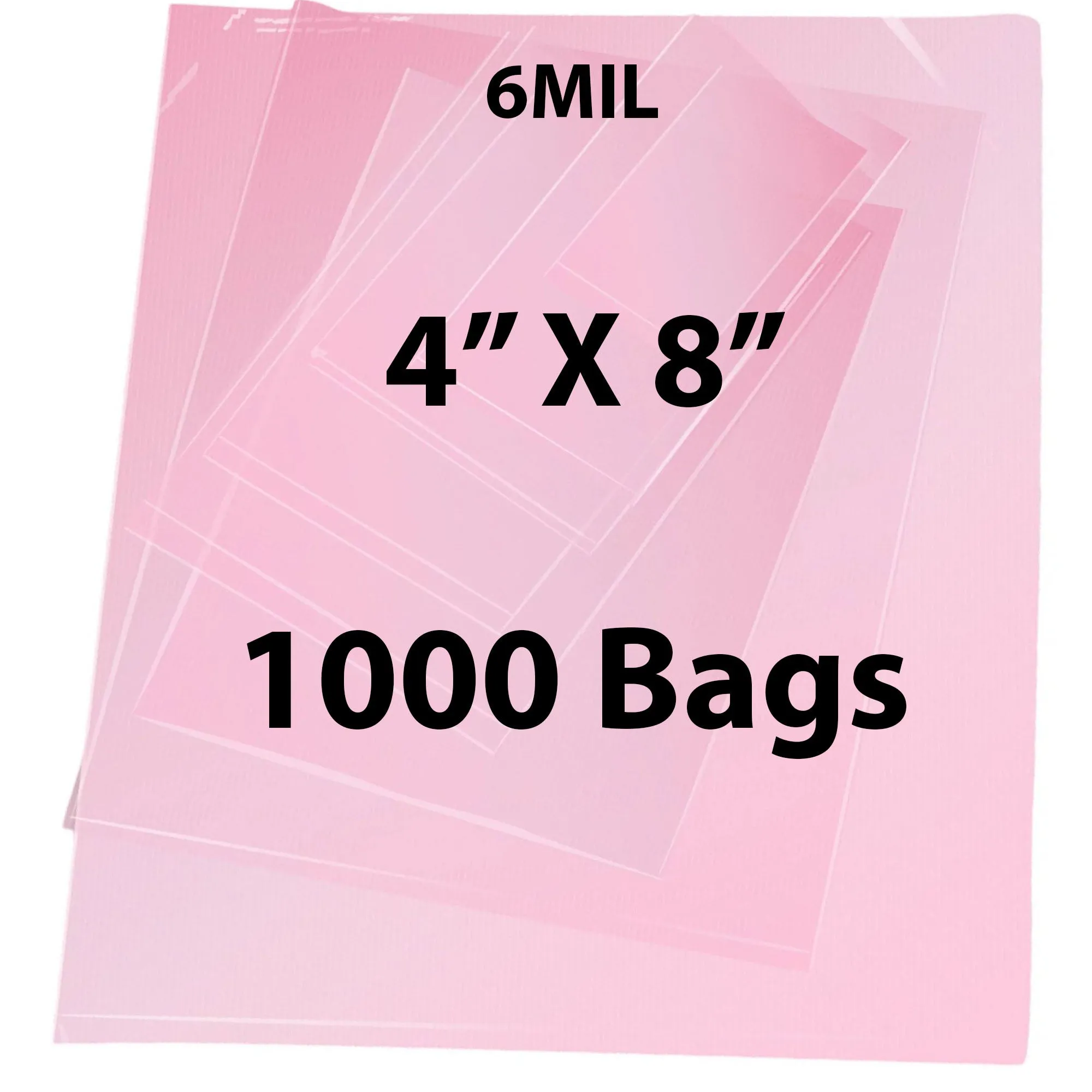 4X8 inches Pink Anti Static Bags 6 Mil Flat