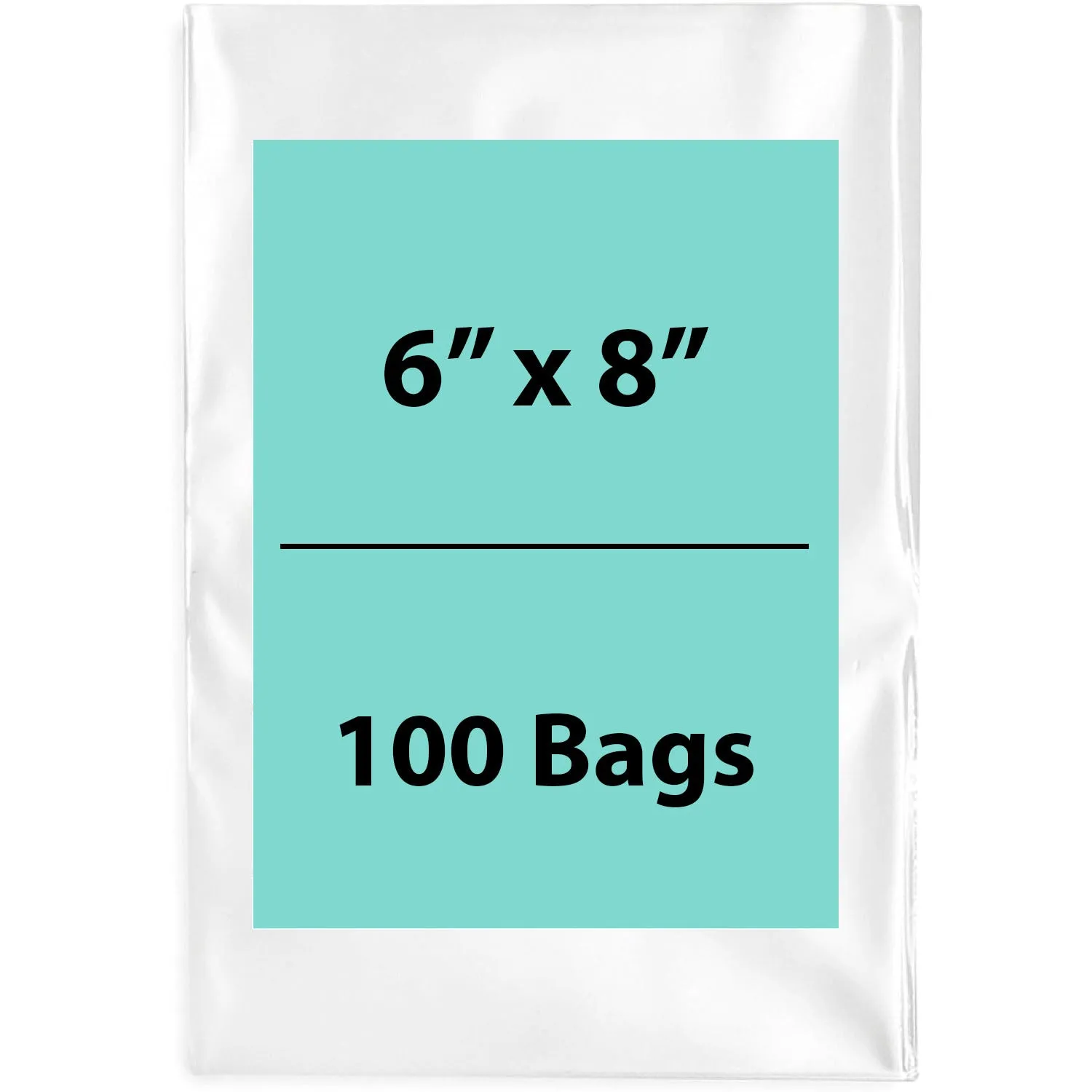 6X8 inches Clear Flat Poly Bags 4Mil Open Top (LDPE)