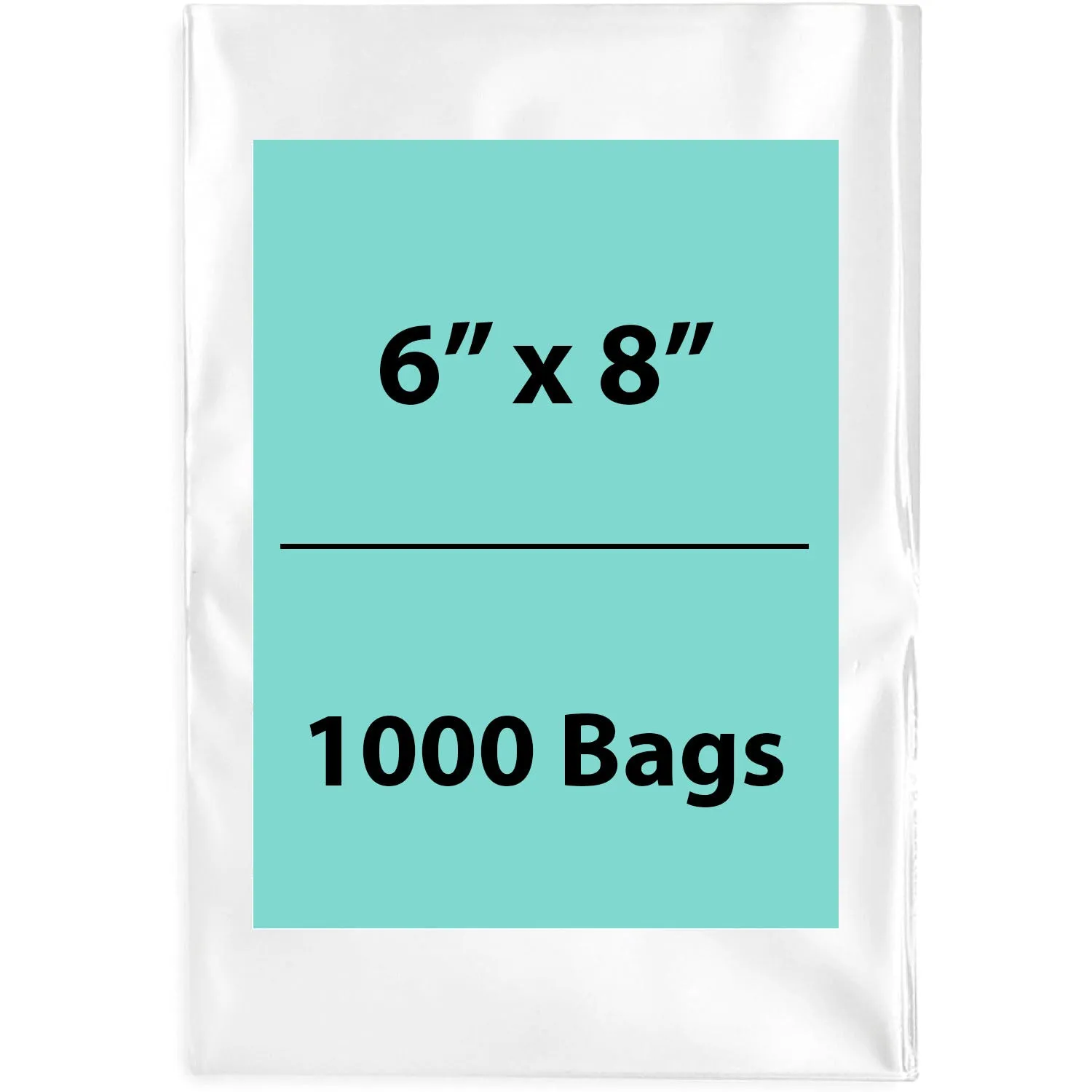 6X8 inches Clear Flat Poly Bags 4Mil Open Top (LDPE)