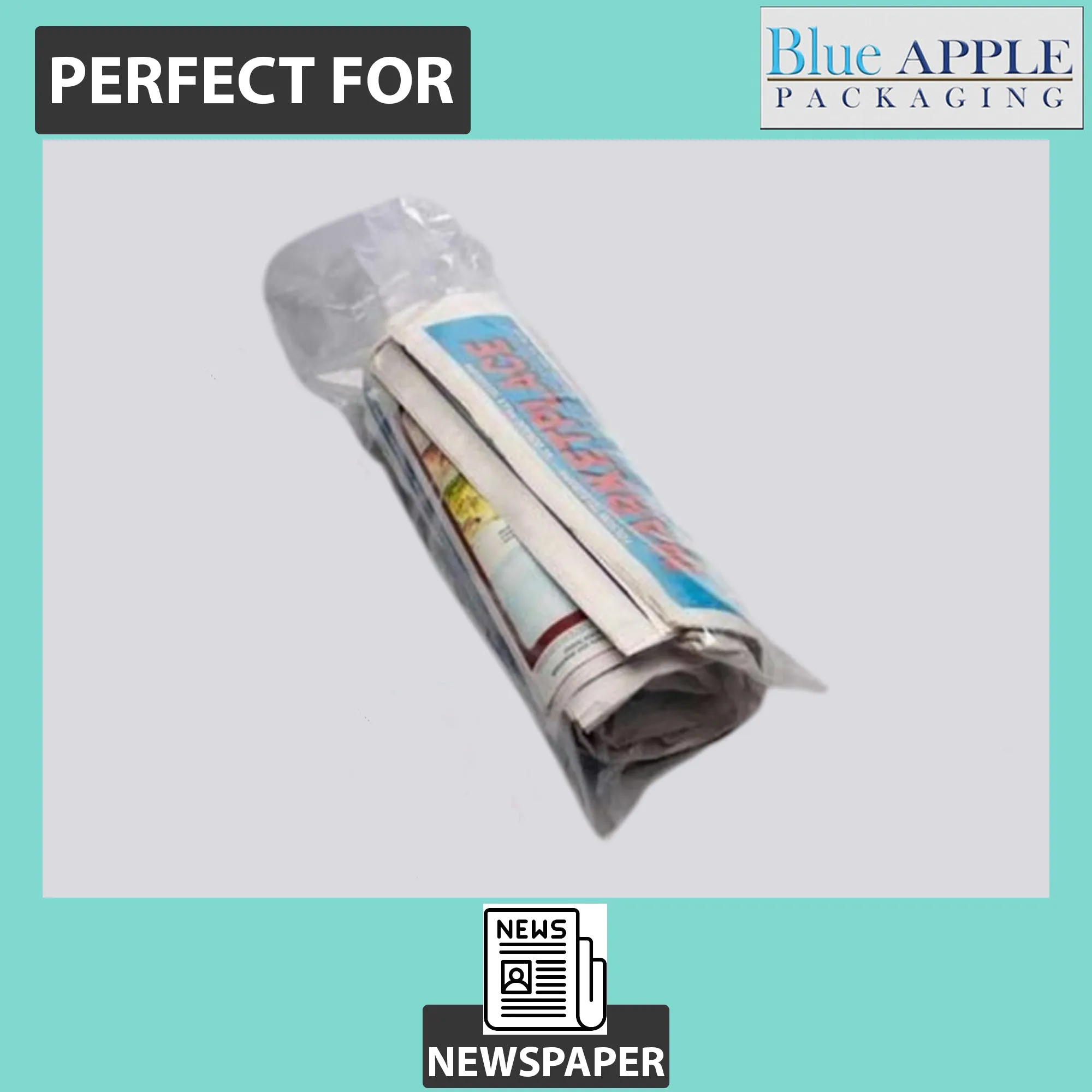 7.5X21 inches Clear Newspaper Bags 0.65 Mil Polypropylene