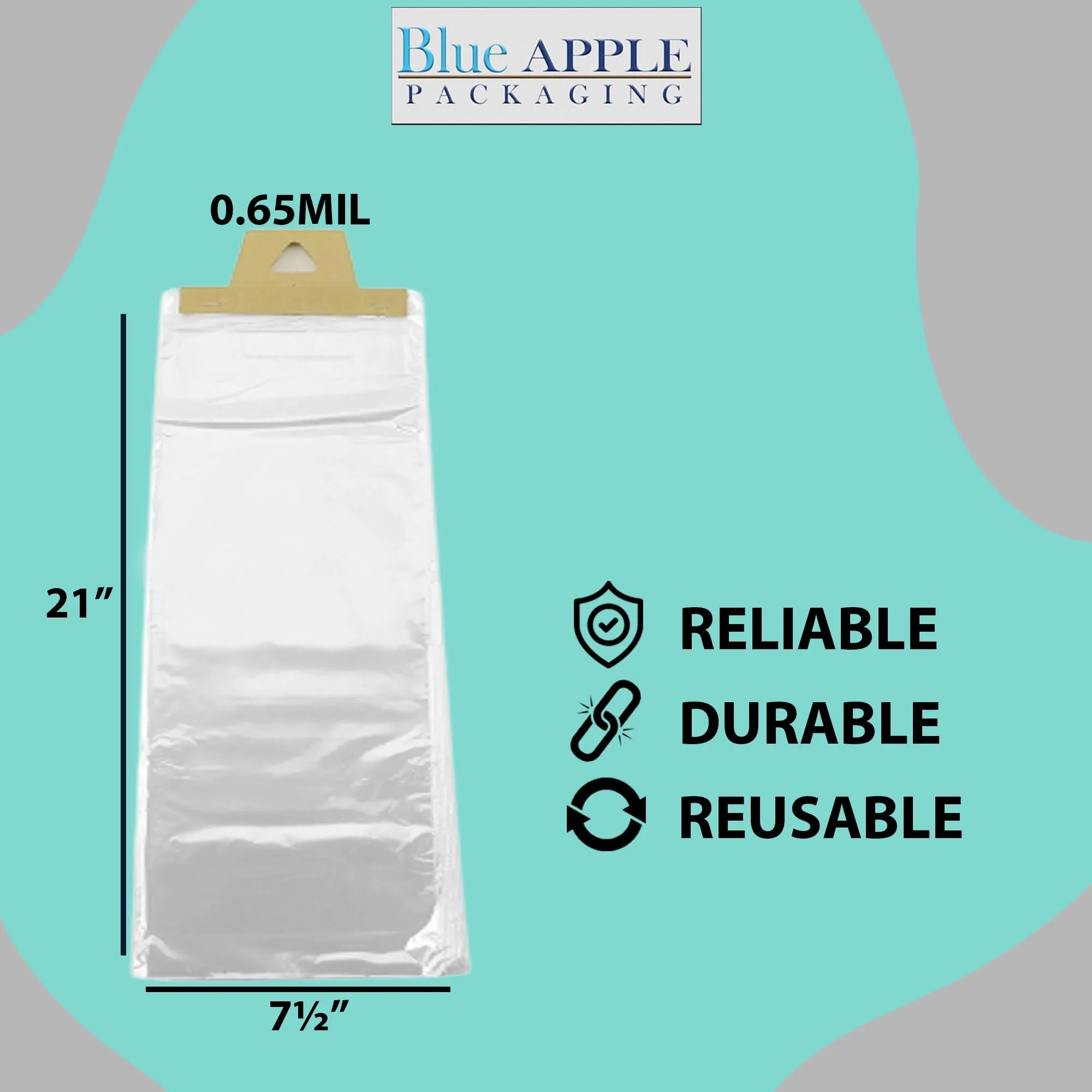 7.5X21 inches Clear Newspaper Bags 0.65 Mil Polypropylene