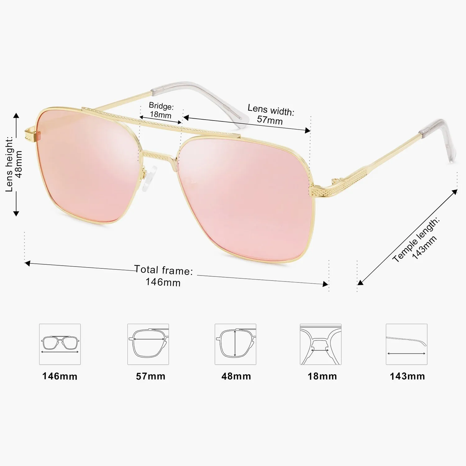 8 Colors - Stylish Striped Sunglasses
