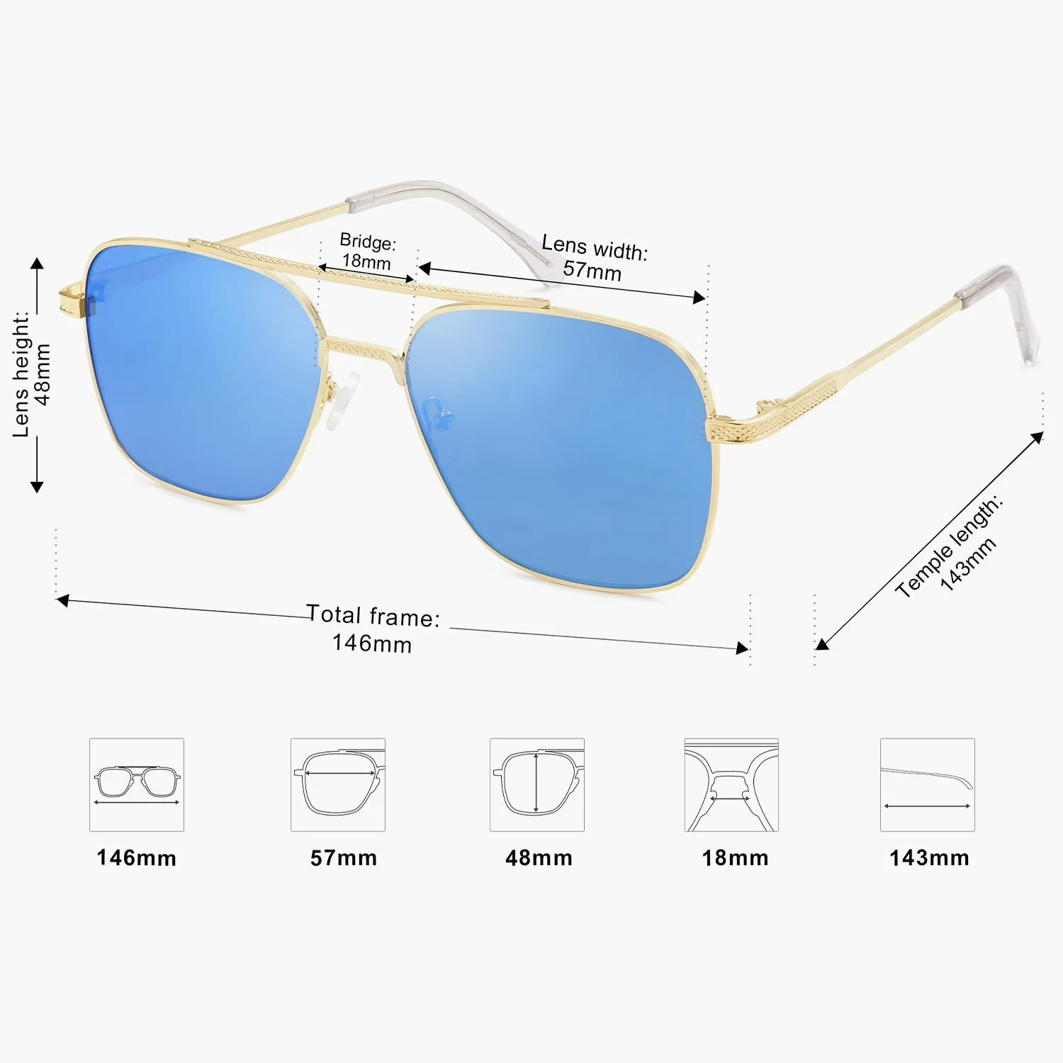 8 Colors - Stylish Striped Sunglasses