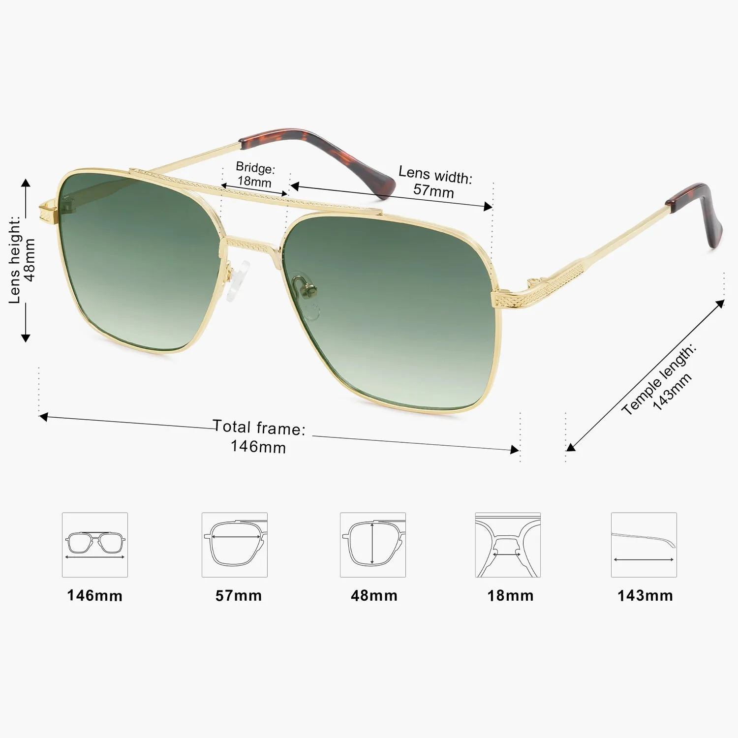 8 Colors - Stylish Striped Sunglasses