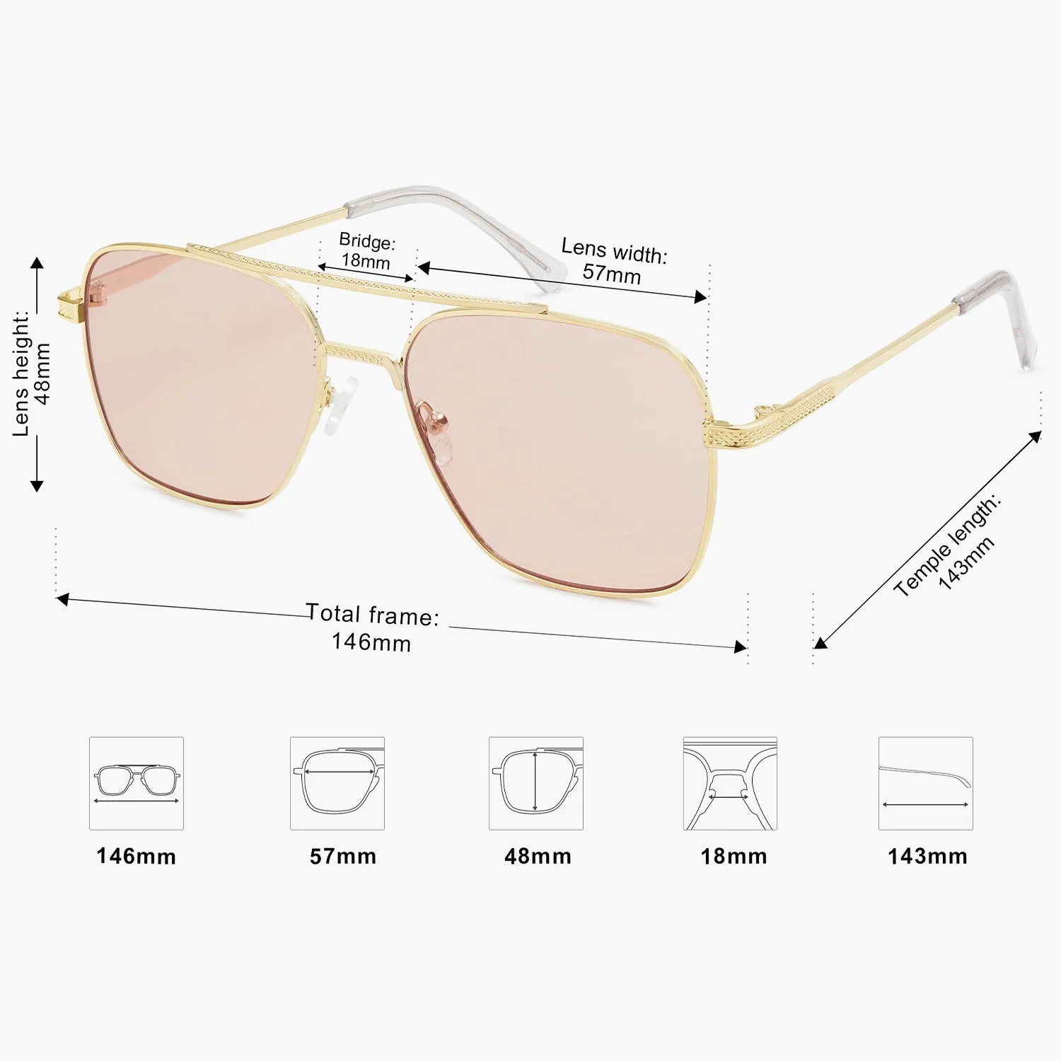 8 Colors - Stylish Striped Sunglasses