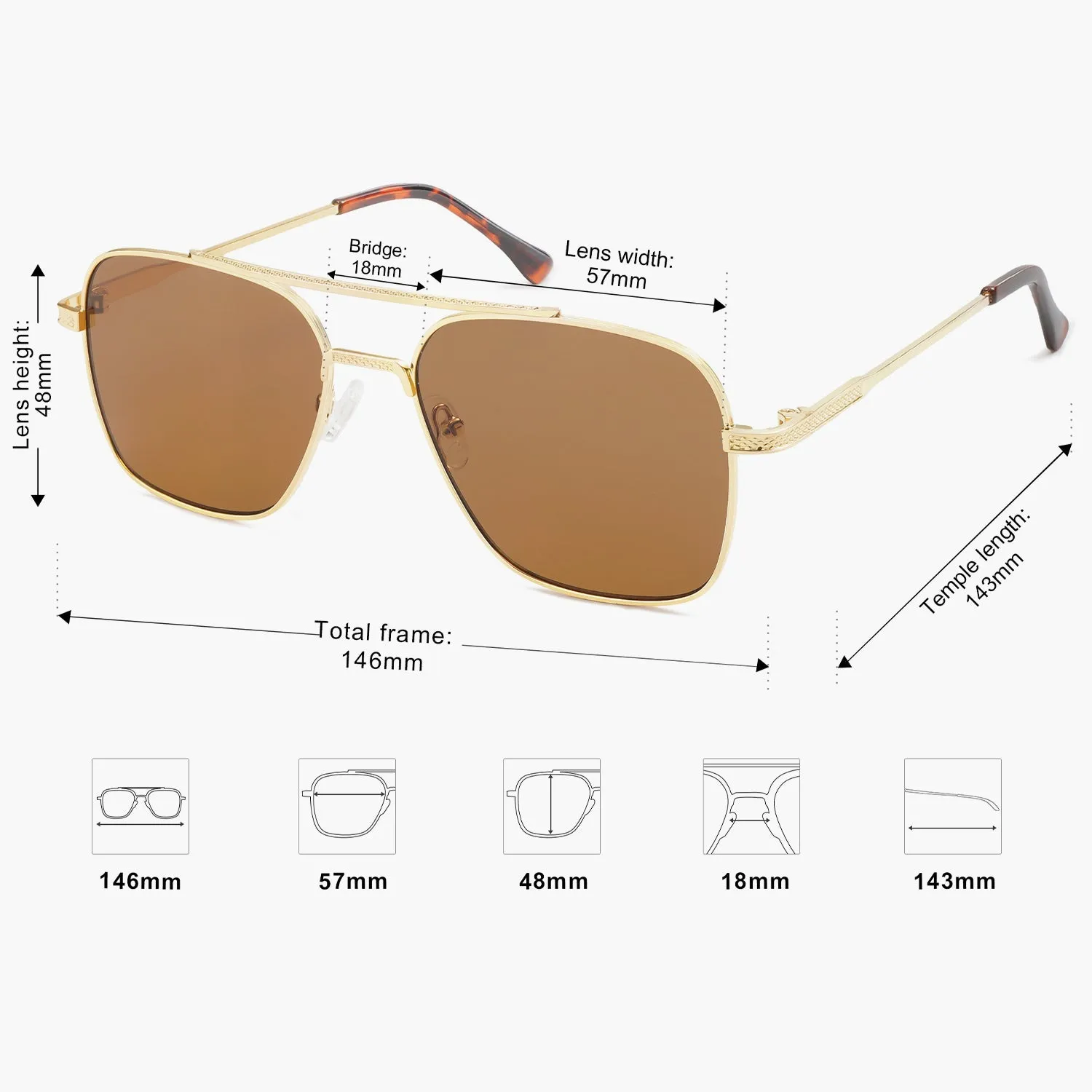 8 Colors - Stylish Striped Sunglasses
