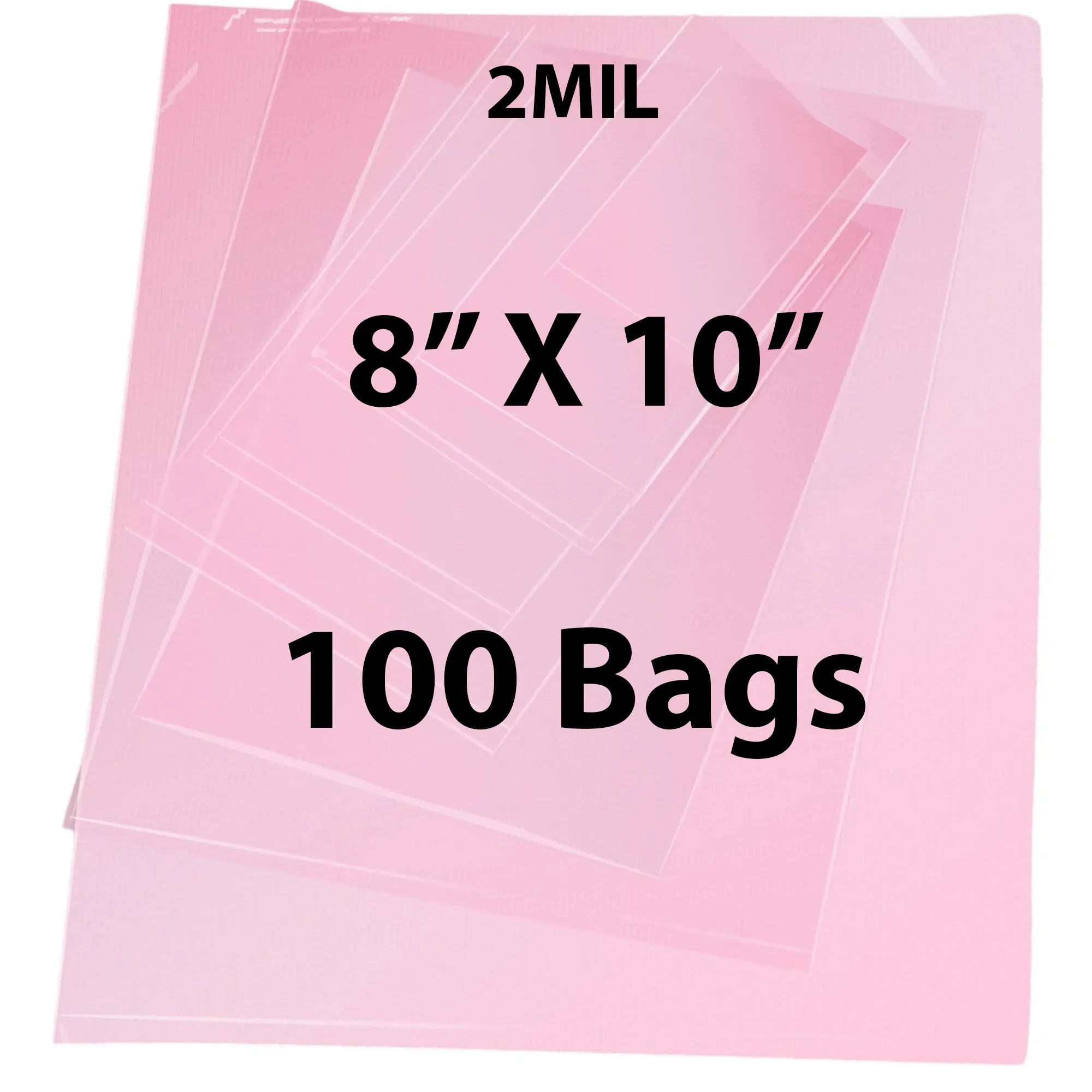 8X10 inches Pink Anti Static Bags 2 Mil Flat