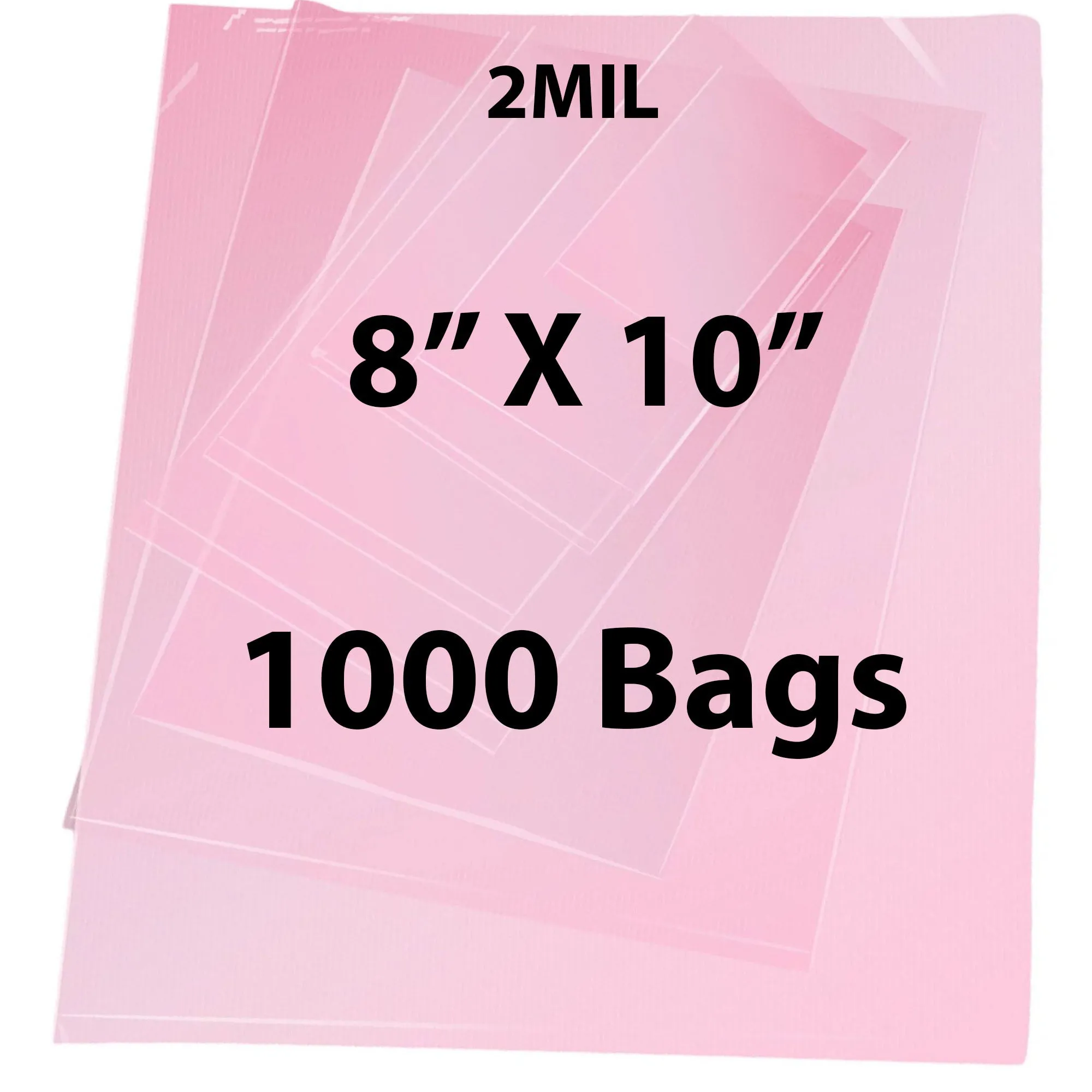 8X10 inches Pink Anti Static Bags 2 Mil Flat