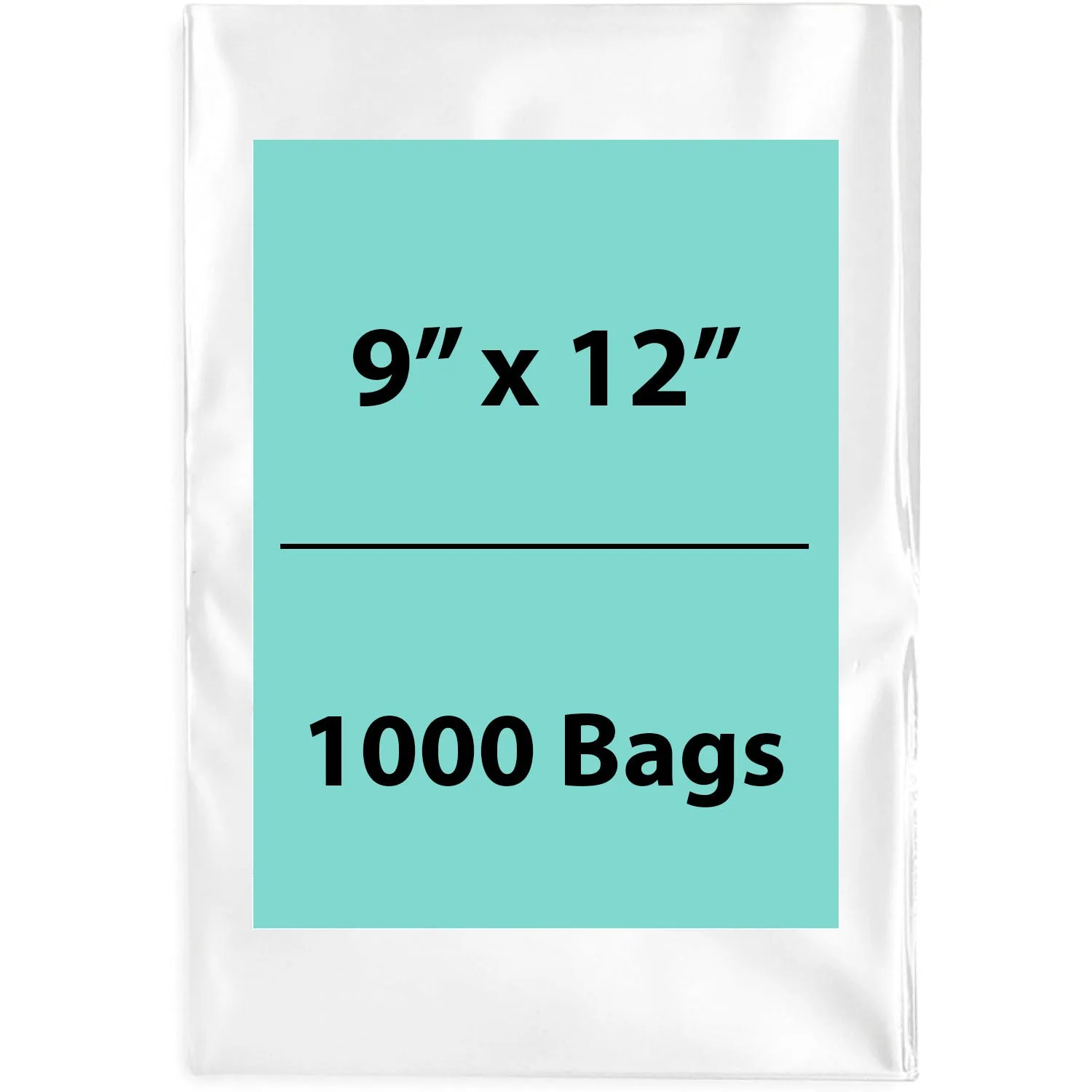 9X12 inches Clear Flat Poly Bags 6Mil Open Top (LDPE)
