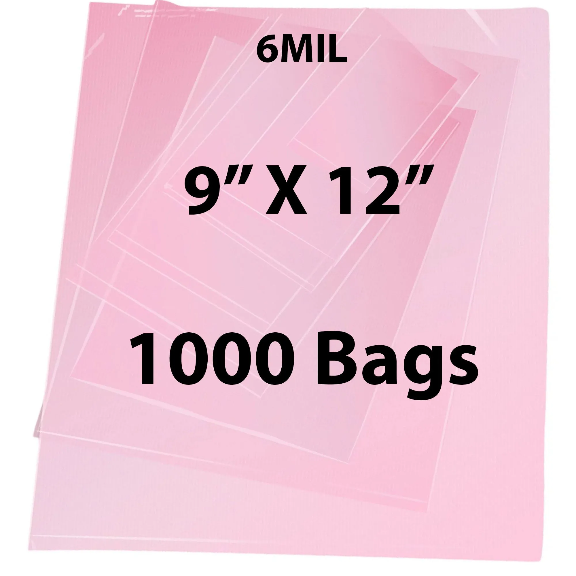 9X12 inches Pink Anti Static Bags 6 Mil Flat