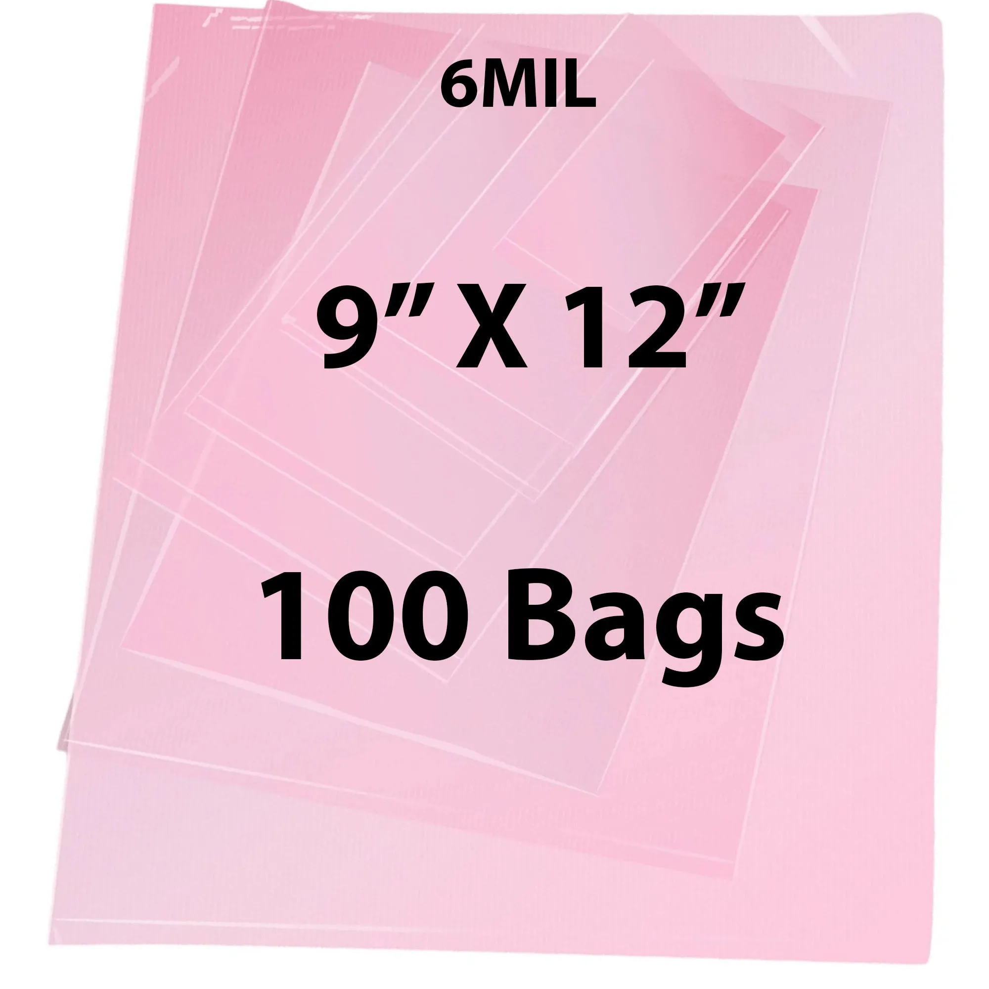 9X12 inches Pink Anti Static Bags 6 Mil Flat