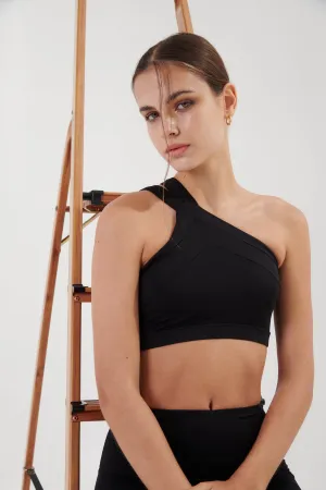 AirRise Convertible V neck sports bra - Black
