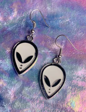ALIEN EARRINGS - WHITE