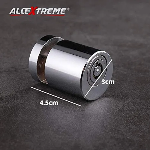 Allextreme EXHDBL1 Stainless Steel Heavy Duty Painted Finish Disc Brake Anti Theft 7mm Pin Wheel Locking Security Lock for Bike and Motorcycle (Chrome )