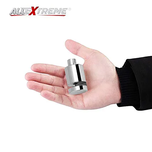 Allextreme EXHDBL1 Stainless Steel Heavy Duty Painted Finish Disc Brake Anti Theft 7mm Pin Wheel Locking Security Lock for Bike and Motorcycle (Chrome )