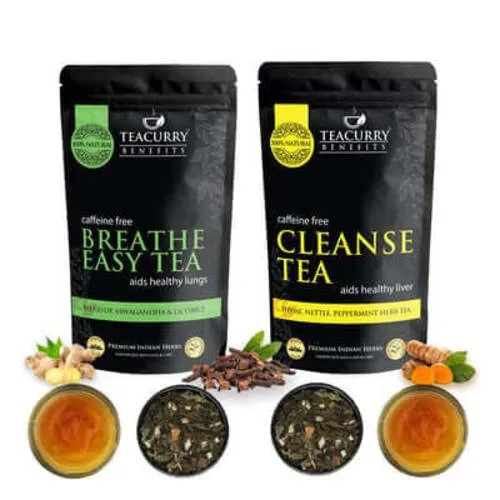 Anti Smoking and Anti Alcohol Tea Combo - Helps to detox lung and liver