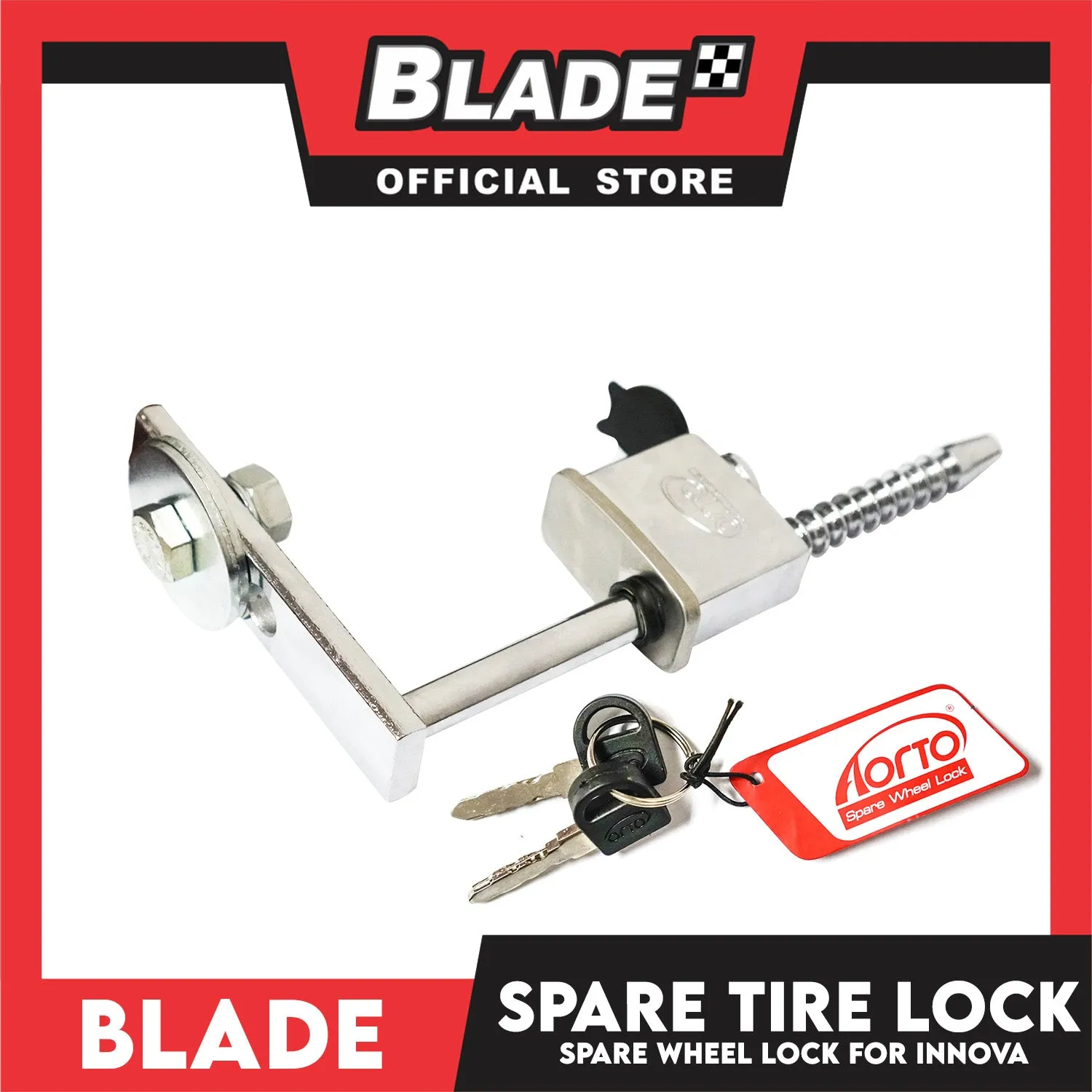 Aorto Spare Tire Lock with 2 Security Key for Innova