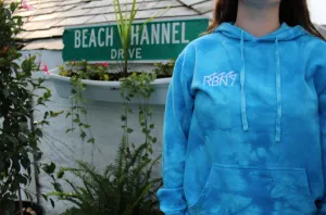 Aqua Embroidered RBNY Wave Logo Tie Dye Sweats