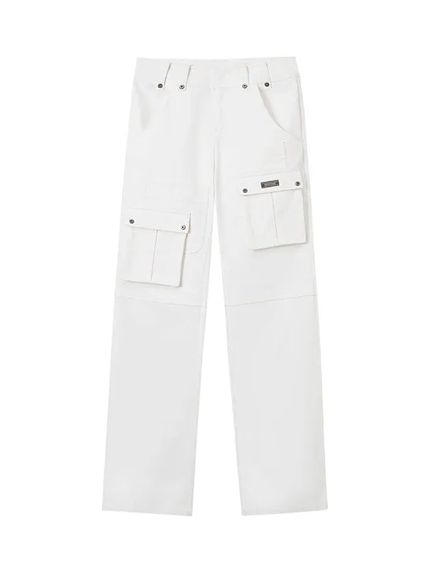 Asymmetrical Pocket Casual Pants
