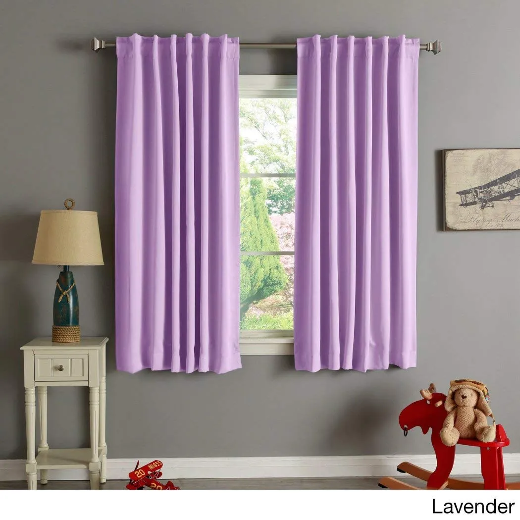 Aurora Home Insulated Thermal 63-inch Blackout Curtain Panel Pair