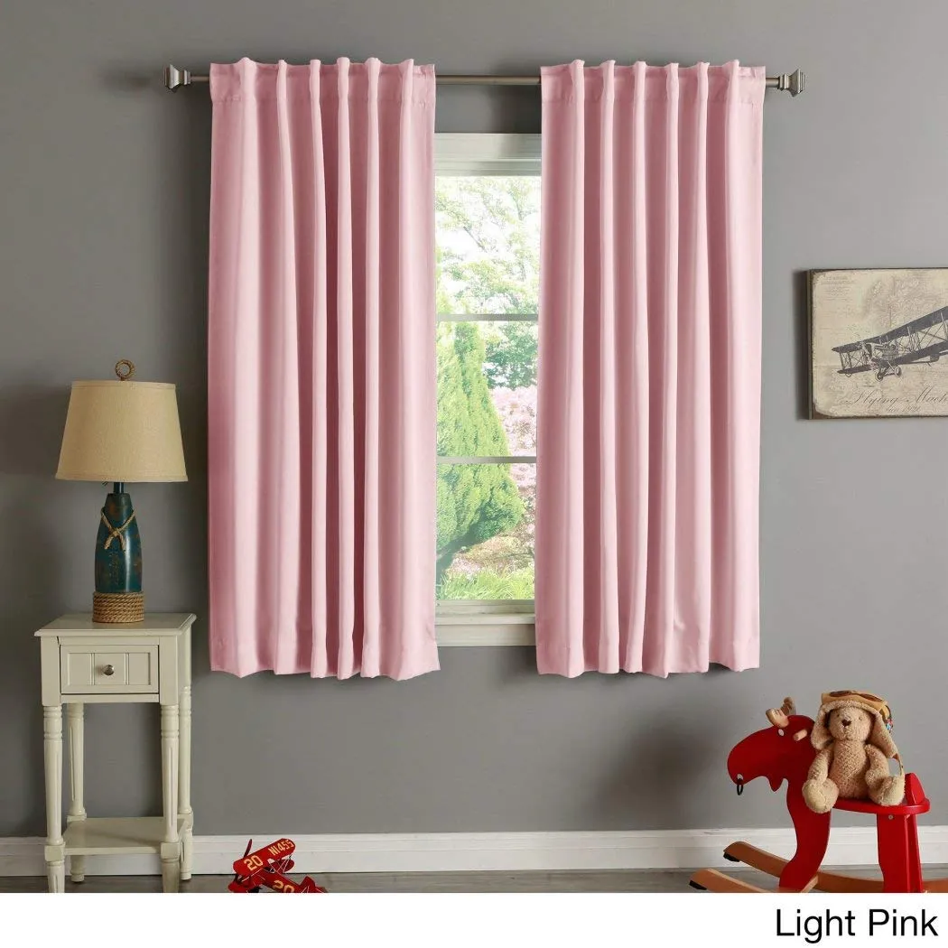 Aurora Home Insulated Thermal 63-inch Blackout Curtain Panel Pair